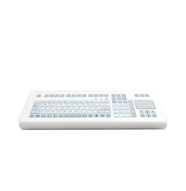 InduKey TKS 105c Wireless Keyboard with Built-in Touchpad - Ergonomic USB Keyboard for PC, Mac, Laptop - Perfect for Office, Home & Gaming Use