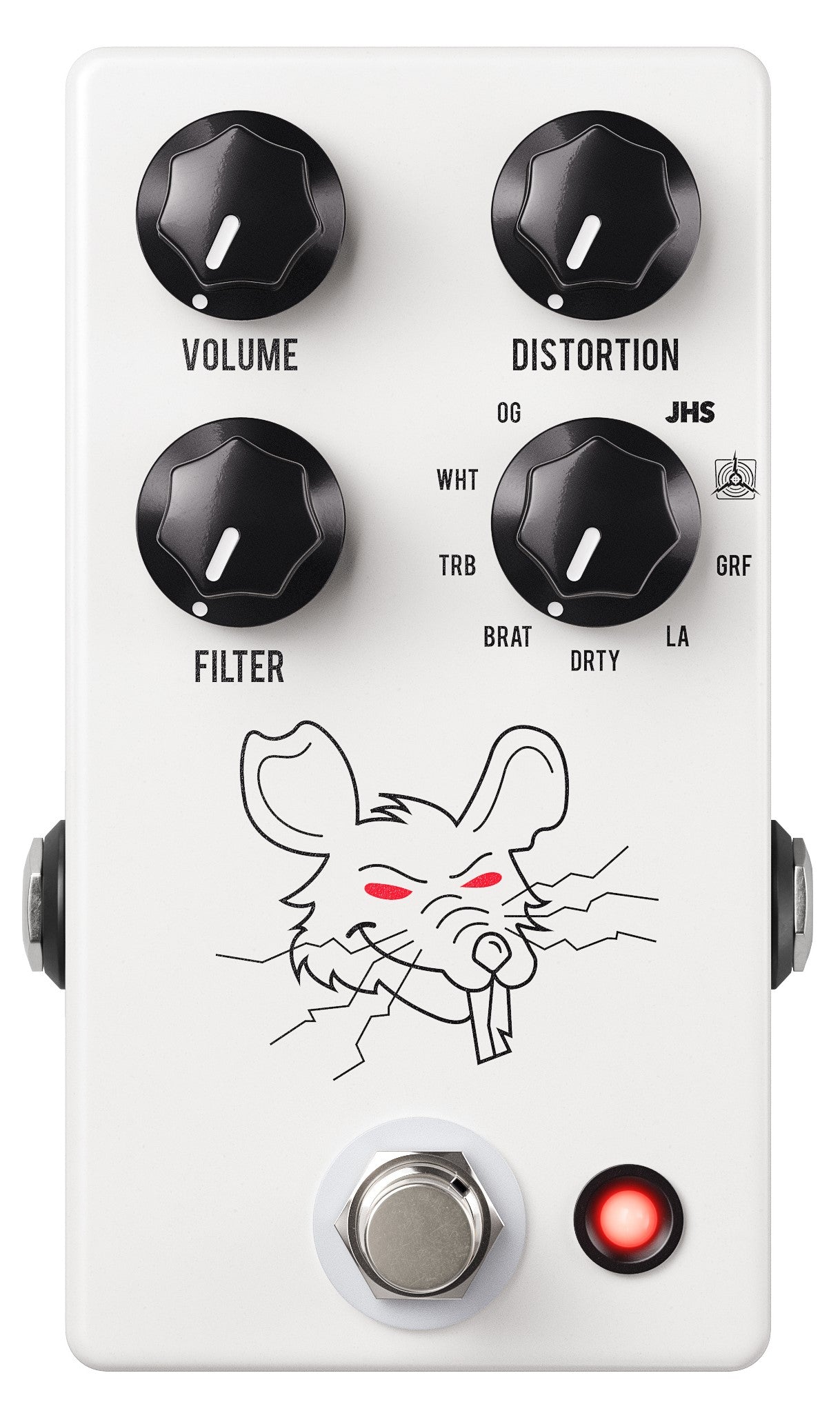 JHS PackRat White Limited Edition Guitar Effects Pedal - Vintage Tone & Distortion for Electric Guitar - Perfect for Studio Recording & Live Performances