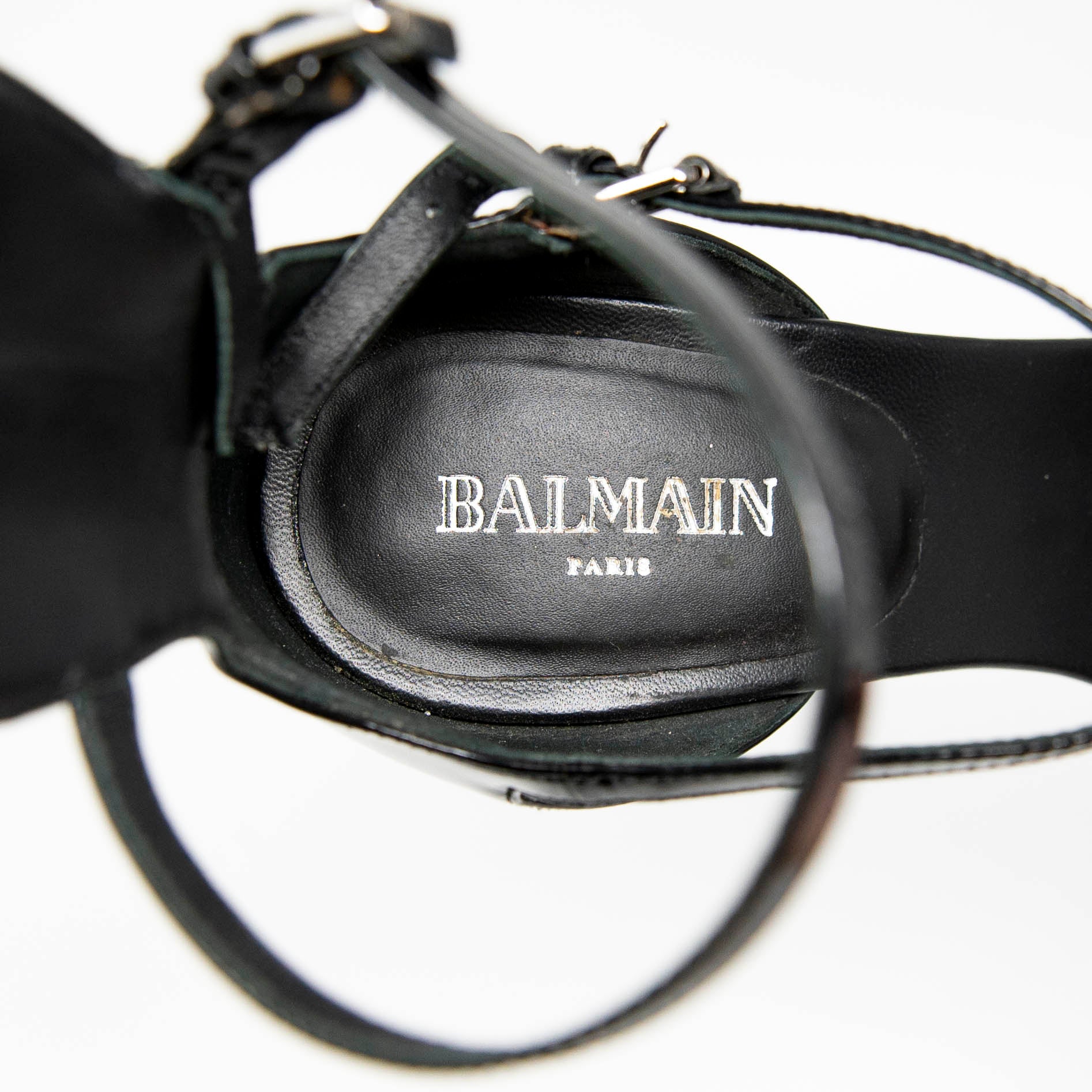 Balmain Black Elvira Sandals Size 37 - Luxury Women's High Heel Strappy Sandals for Evening Parties & Special Occasions