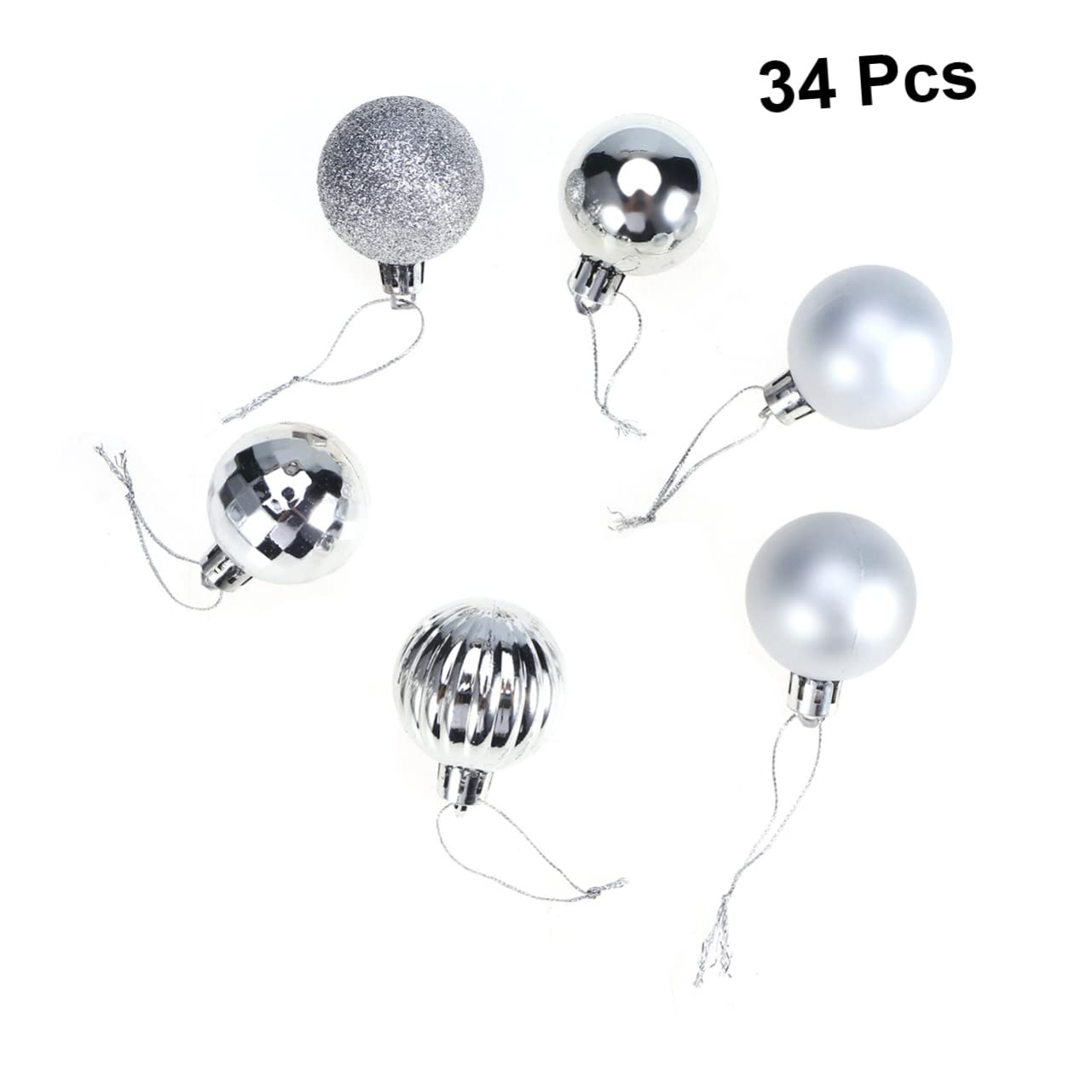 ABOOFAN 34 Pcs Christmas Tree Ornaments Set - Shatterproof Xmas Ball Decorations for Holiday Party, Home & Office Decor - Perfect for Christmas Tree Decorating, Gift Exchange & Festive Celebrations
