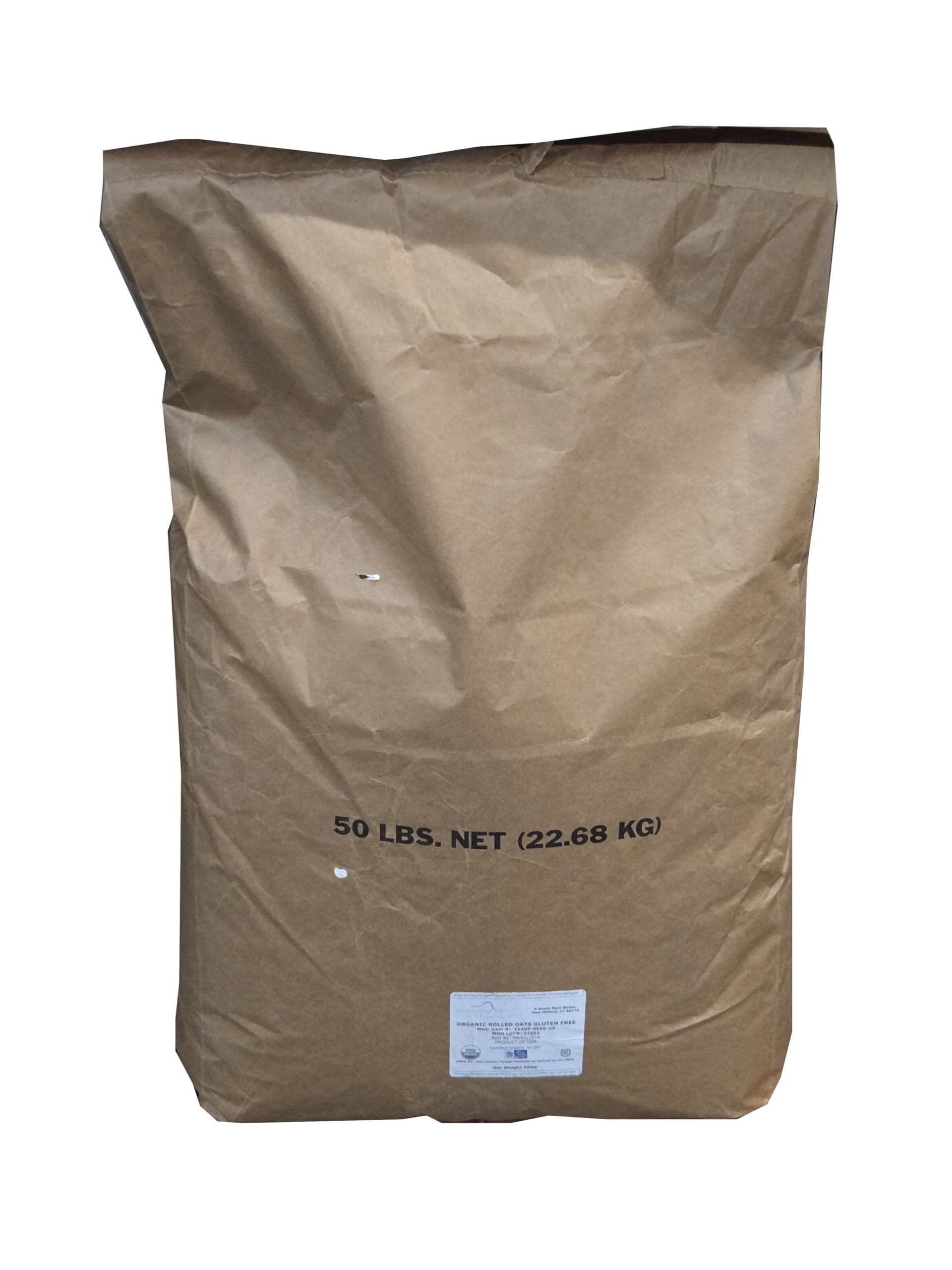 Shiloh Farms Organic Rolled Oats - 50 Lb Bulk Pack | Nutty Flavor 100% Whole Grain Oats | Great for Baking, Cooking & Meal Prep | Ideal for Professional Kitchens, Restaurants & Healthy Breakfast