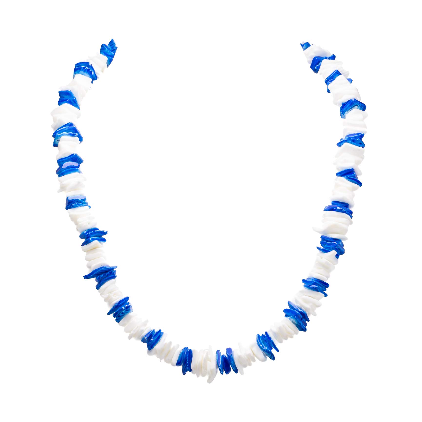 BlueRica Puka Shell Chips Necklace & Anklet Set - Natural Beach Shell Jewelry for Women, Boho Style Layered Necklace and Anklet, Perfect for Summer Vacation, Beach Party & Festival Accessories