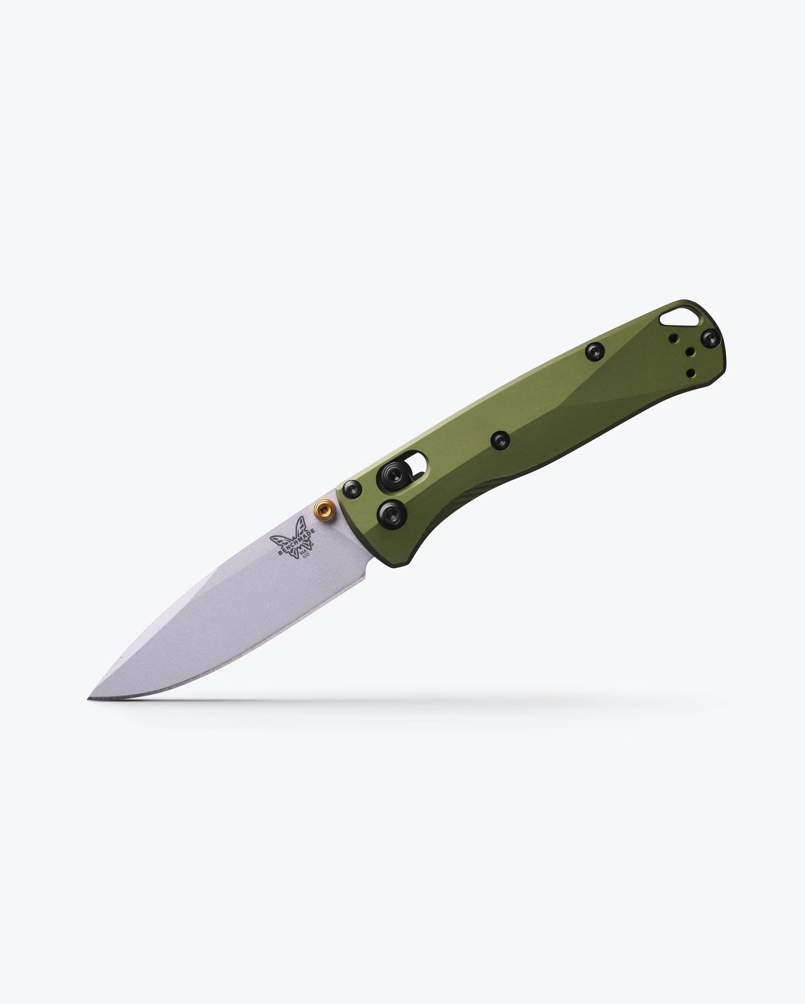 Benchmade Mini Bugout Folding Knife - Woodland Green G10 Handle, Drop Point Blade - Perfect for EDC, Camping & Outdoor Adventures