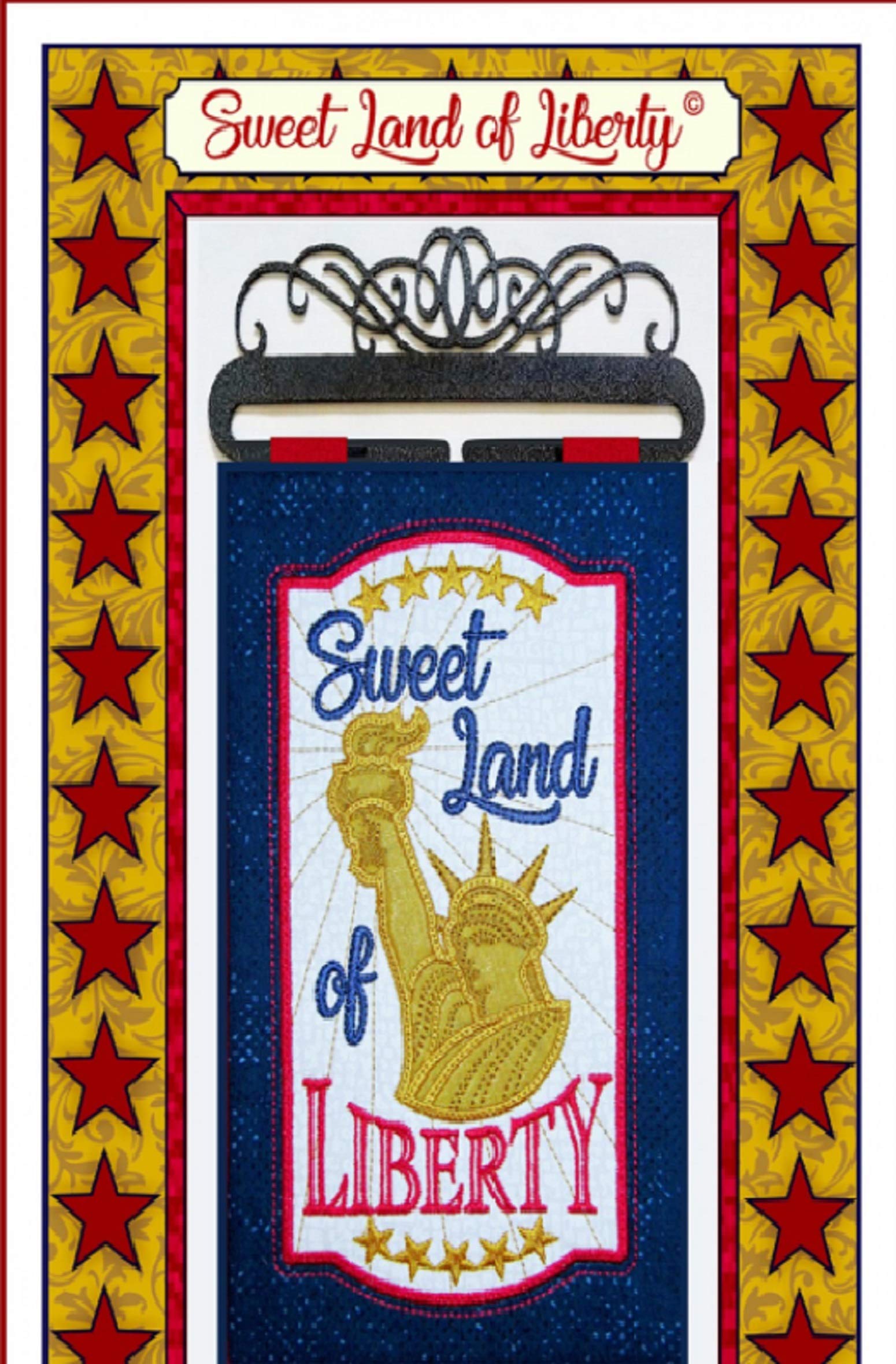 Sweet Land of Liberty Machine Embroidery Designs CD - Patriotic Quilting & Craft Patterns for Home Decor, DIY Projects | Janine Babich Digital Embroidery Collection