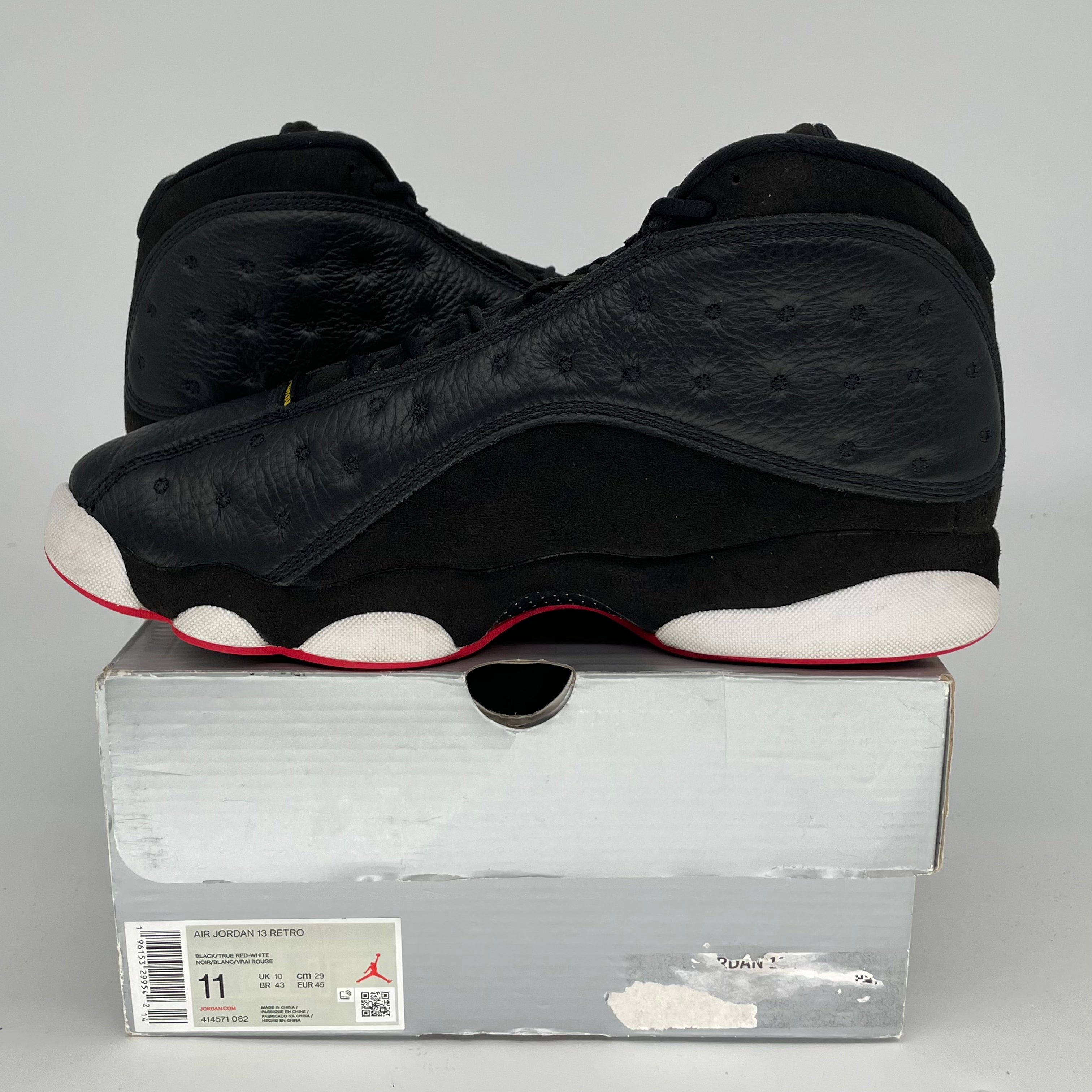 Original Air Jordan 13 Playoffs Basketball Shoes - Men's Size 11 (414571-062) | Retro Sneakers for Casual Wear & Street Style