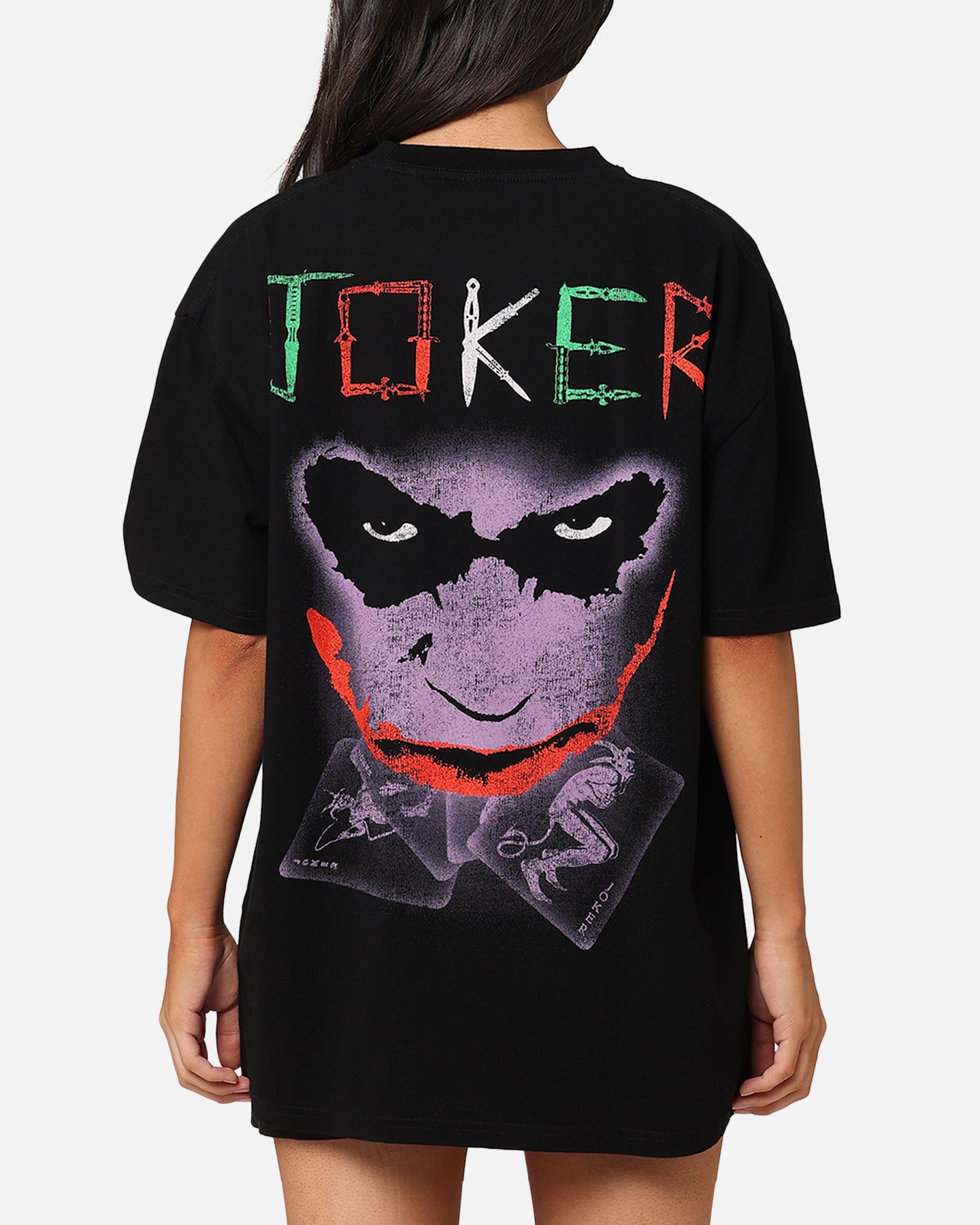 DC Batman The Joker Scars Graphic T-Shirt - Black Cotton Vintage Tee for Men - Perfect for Cosplay, Halloween & Comic Con Events