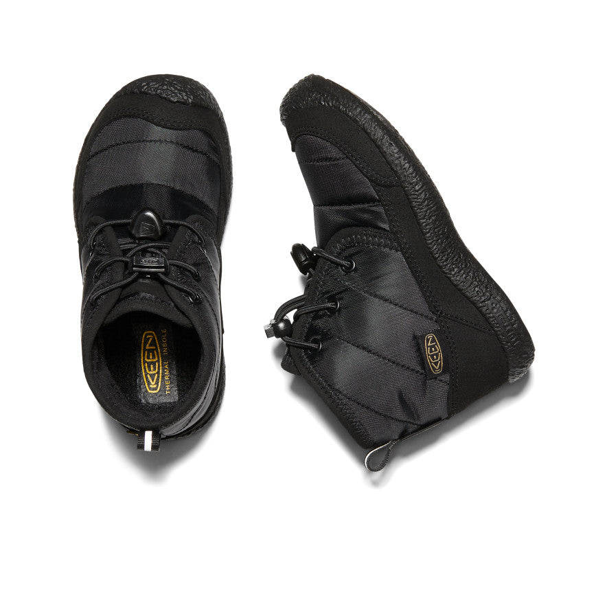 Little Kids' Howser II Waterproof Chukka Boots - Black/Black | Waterproof & Comfortable for Outdoor Play, Rainy Days & School Activities
