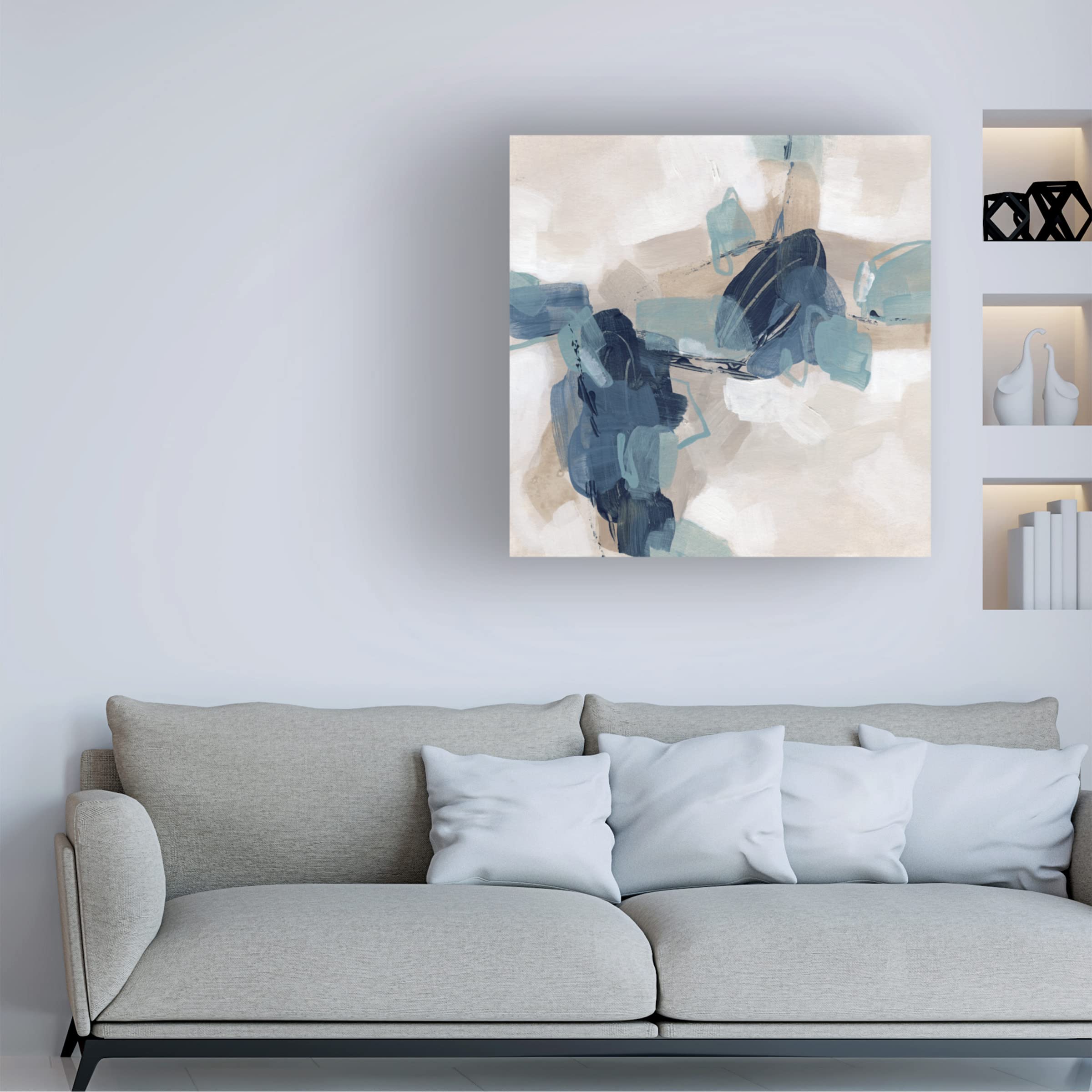 Trademark Fine Art 'Blues Chorus I' Canvas Art Print by June Erica Vess - Modern Wall Decor for Living Room, Bedroom & Office