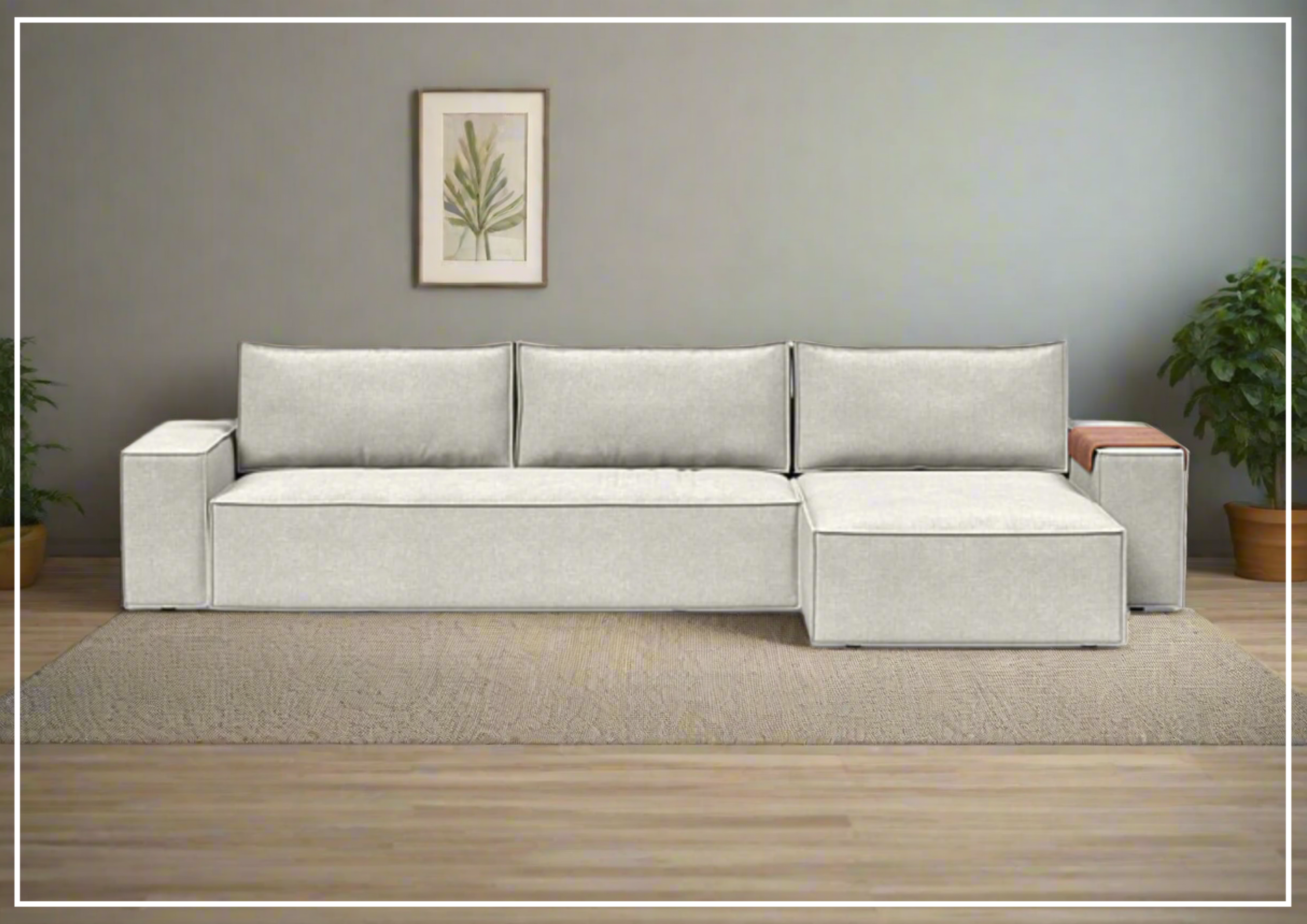 Innovation Living Newilla Fabric L-Shaped Sectional Sleeper Sofa - Convertible Sofa Bed for Small Spaces, Modern Living Room Furniture with Storage, Perfect for Apartments, Guest Rooms & Home Offices