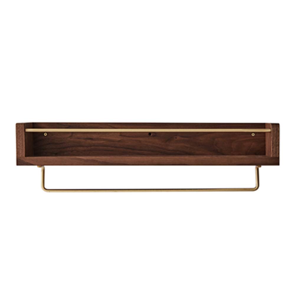 Floating Bathroom Shelf - Solid Wood Wall-Mounted Storage Rack for Towels & Vanity - Bathroom Organization