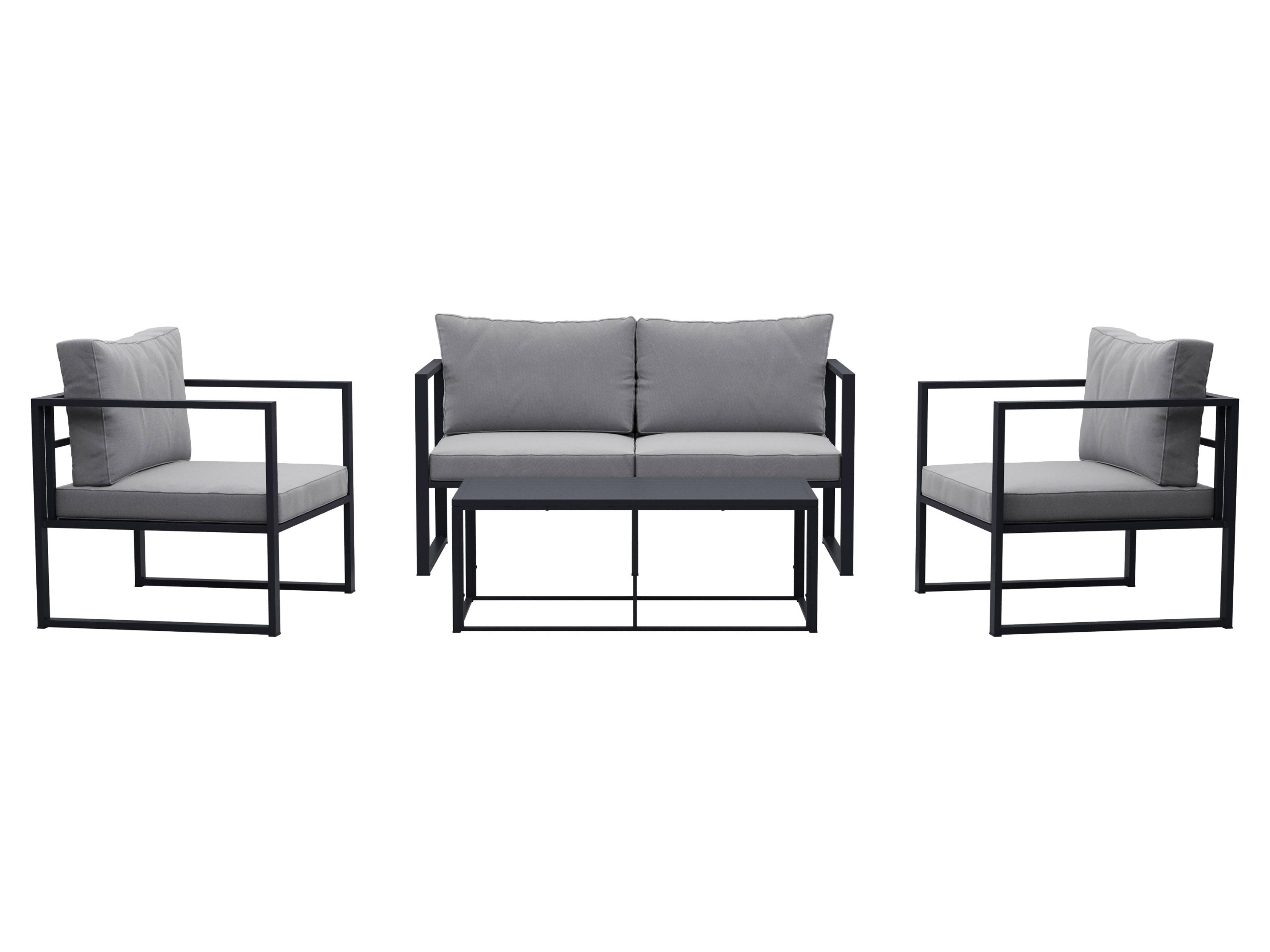4-Piece Outdoor Patio Furniture Set - Wicker Rattan Conversation Set with Cushions - Perfect for Backyard, Garden, Poolside & Balcony Relaxation