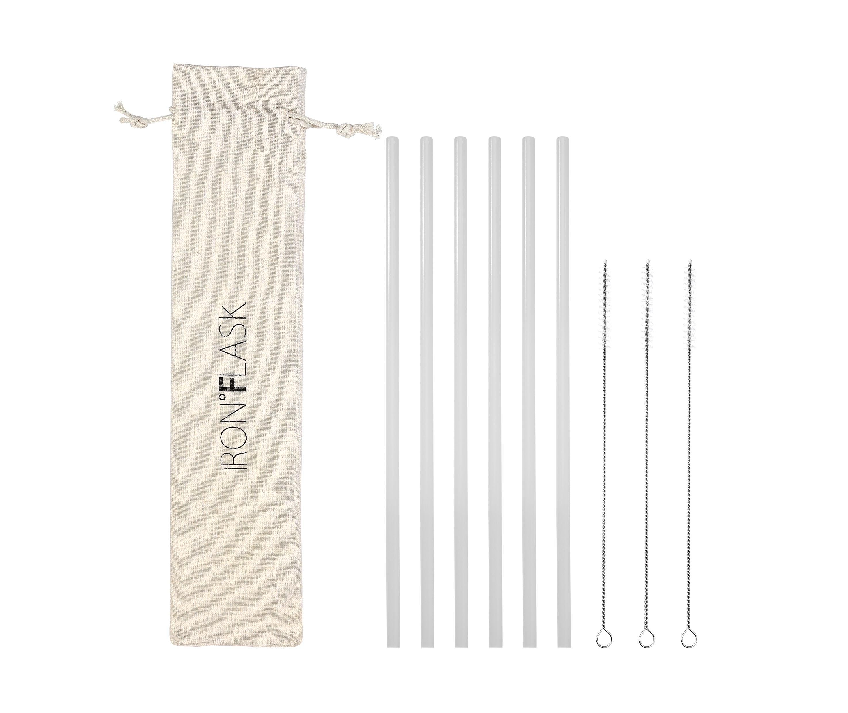 6-Pack Replacement Straws with 3 Cleaning Brushes - Durable Plastic Drinking Straws for Smoothies, Iced Coffee & Reusable Cups | Dishwasher Safe Accessories