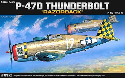 1/72 P-47D Thunderbolt Razorback Plastic Model Kit - For Collectors & Hobbyists