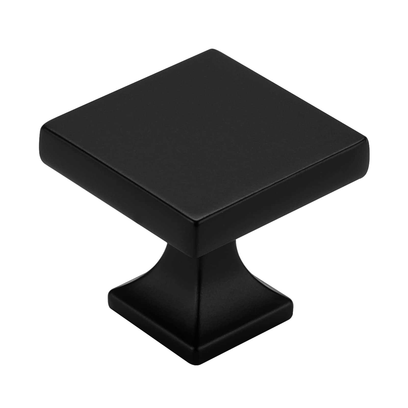 50 Pack Black Square Cabinet Knobs - Matte Black Kitchen Drawer Pulls, Zinc Alloy Cabinet Hardware for Drawers, Desks, Stairs & Bathroom - Durable & Stylish Home Upgrade for Modern Kitchens & Furniture