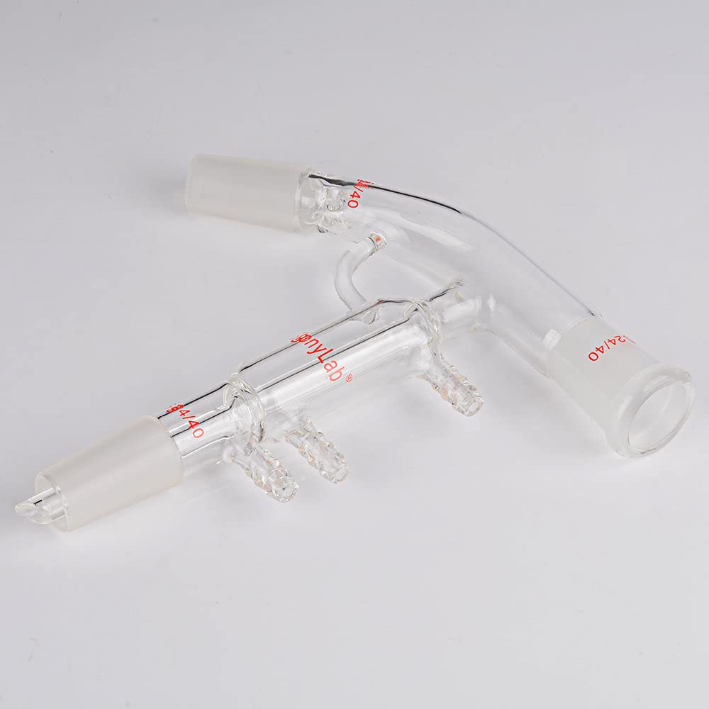 Stonylab Borosilicate Glass Short Path Distillation Kit - 24/40 Joints & Hose Connections - Lab Distilling Apparatus for Essential Oils, CBD Extraction & Chemistry Experiments - Perfect for Home Labs & Professional Research Facilities