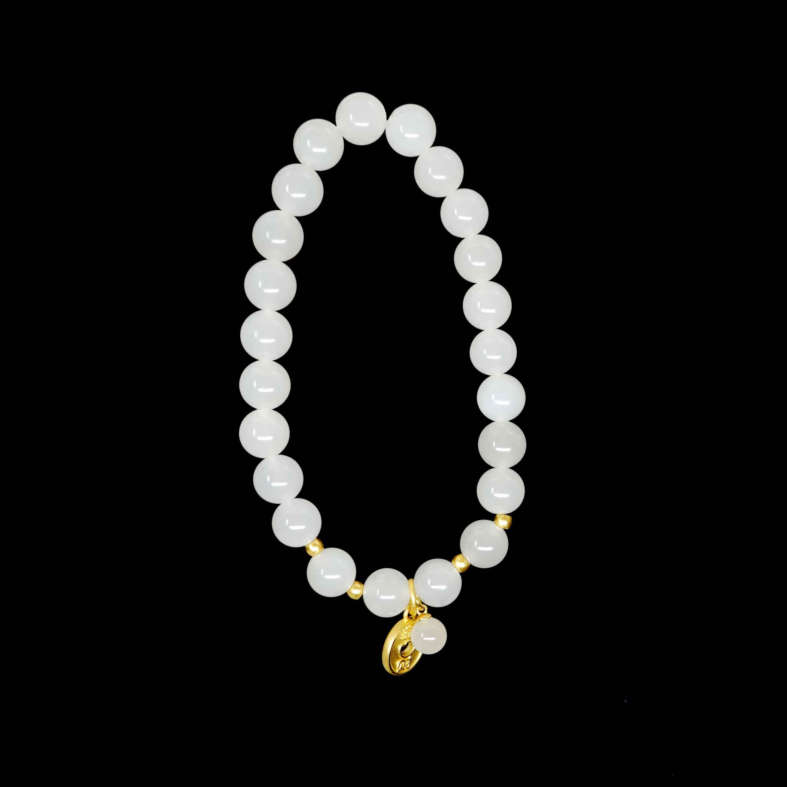 24K Gold Plated Nephrite Jade Bracelet for Women - Elegant Healing Stone Jewelry for Meditation, Yoga & Spiritual Wellness