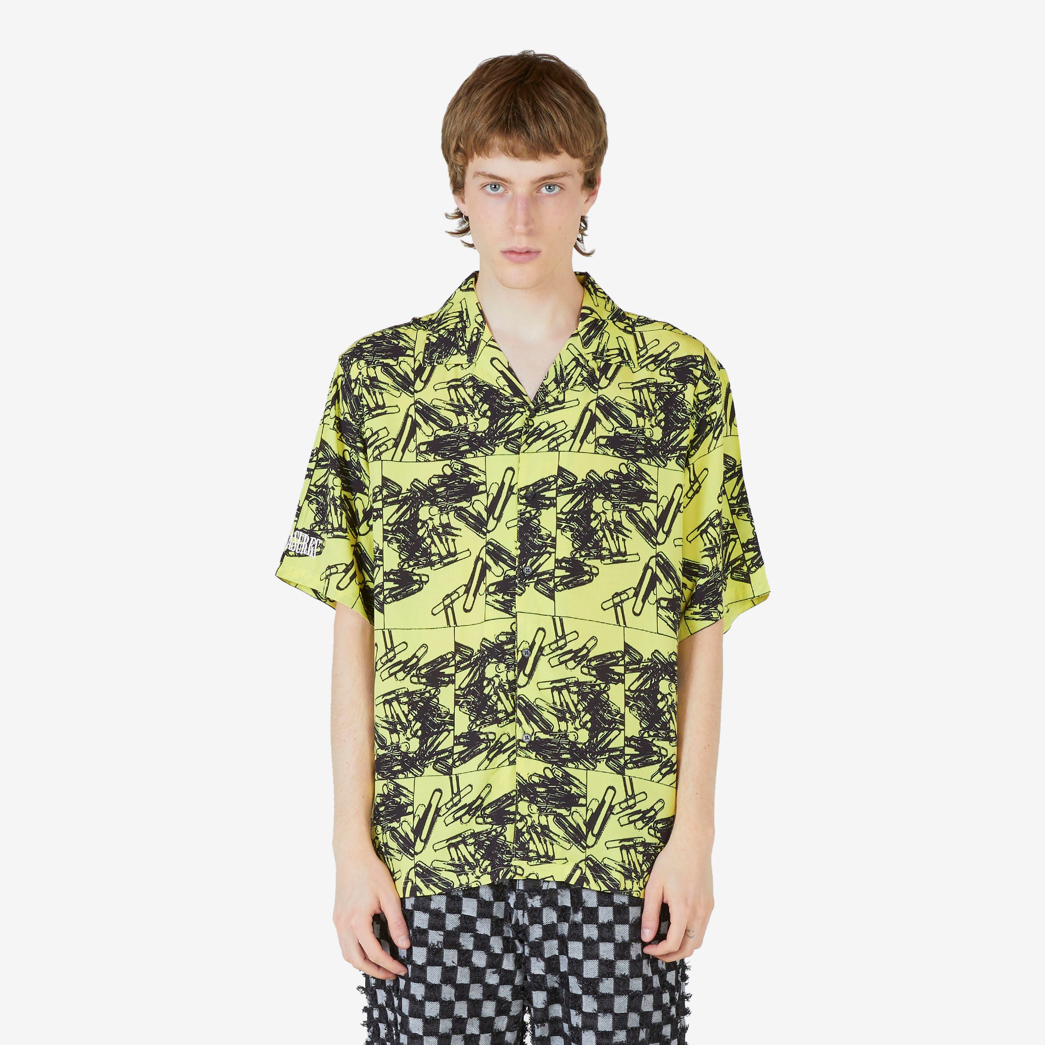 Stylish Yellow Button Down Shirt with Clips - Perfect for Office Wear & Casual Outfits | Men's Fashion Essential