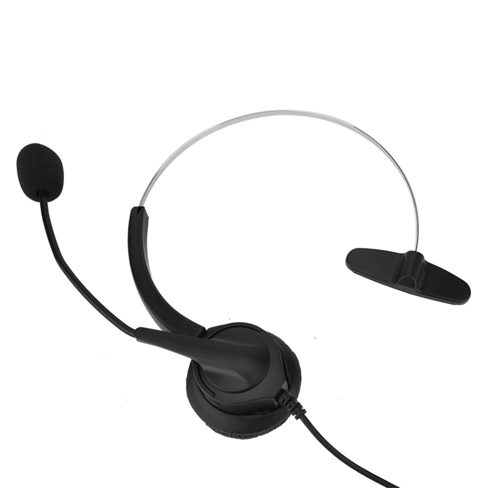 Professional Call Center Headset with 2.5mm Super Long Cable - Stable & Clear Communication for Call Centers, Offices & Remote Work (Compatible with Laptops & Phones) - Perfect for Customer Service, Telemarketing & Work from Home