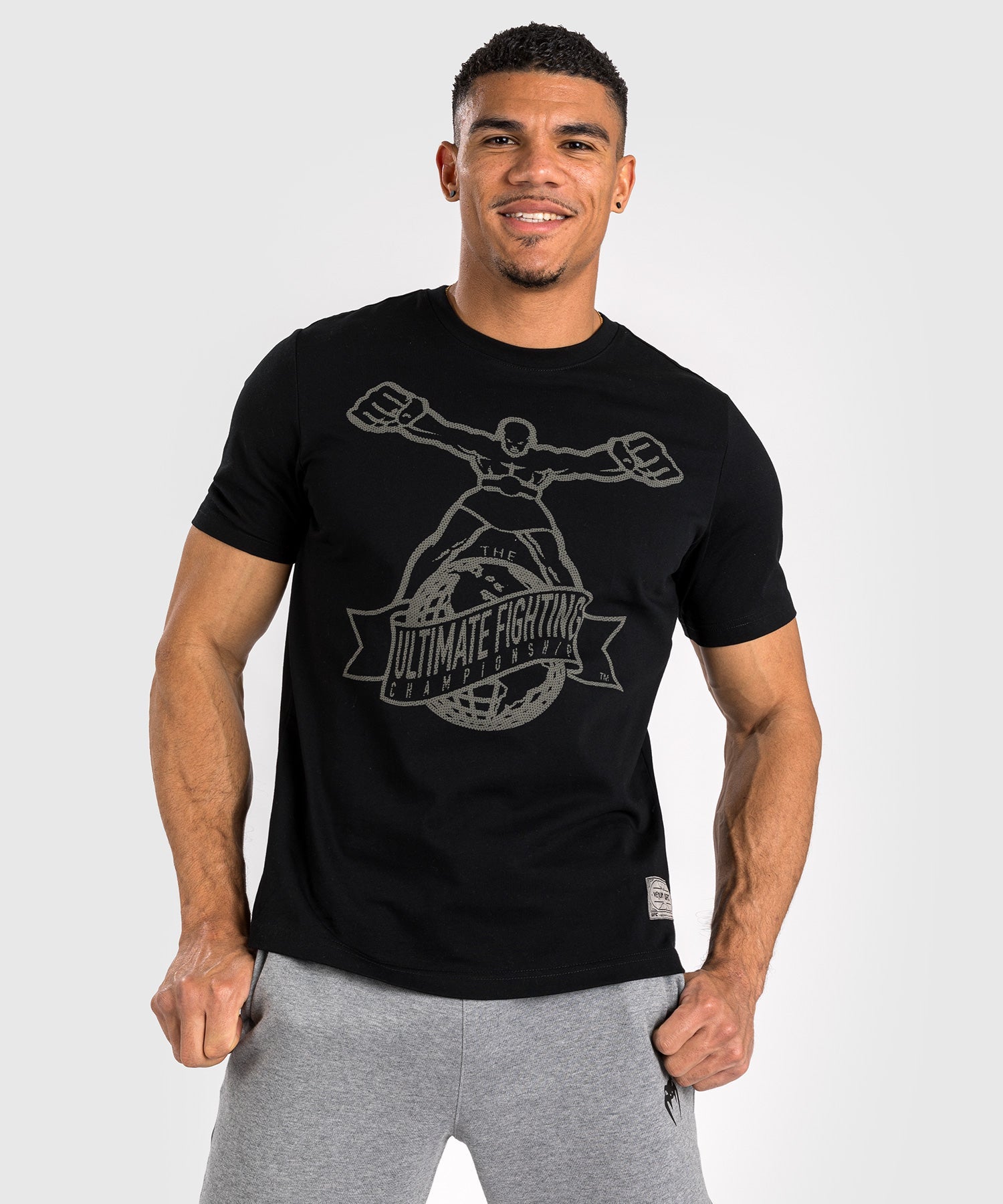 UFC by Venum Ulti Man T-Shirt for Men - Black - Comfortable MMA Training & Casual Wear