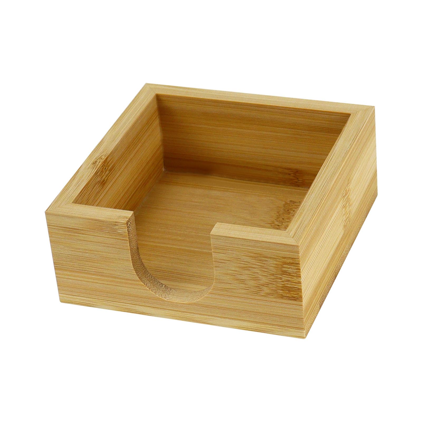 Wooden Bamboo Sticky Note Holder - Memo Organizer & Paper Dispenser for School, Office, Home Desk - Perfect for Notes, Reminders & Desk Organization