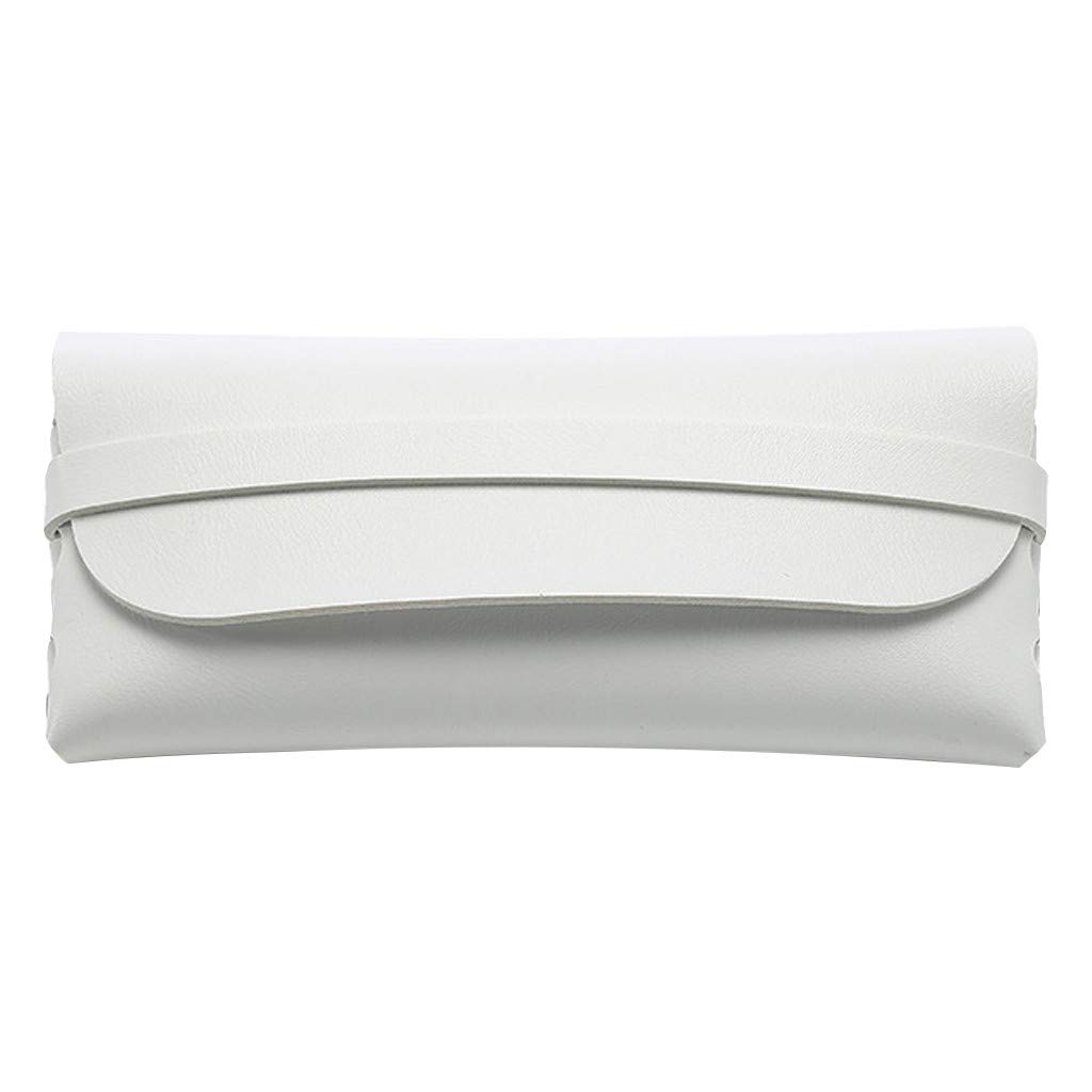 HPWRIU Soft Shell Glasses Case - Portable Eyeglass Holder for Men & Women - Durable Sunglasses Storage Case (White, One Size) - Perfect for Travel, Office & Daily Use