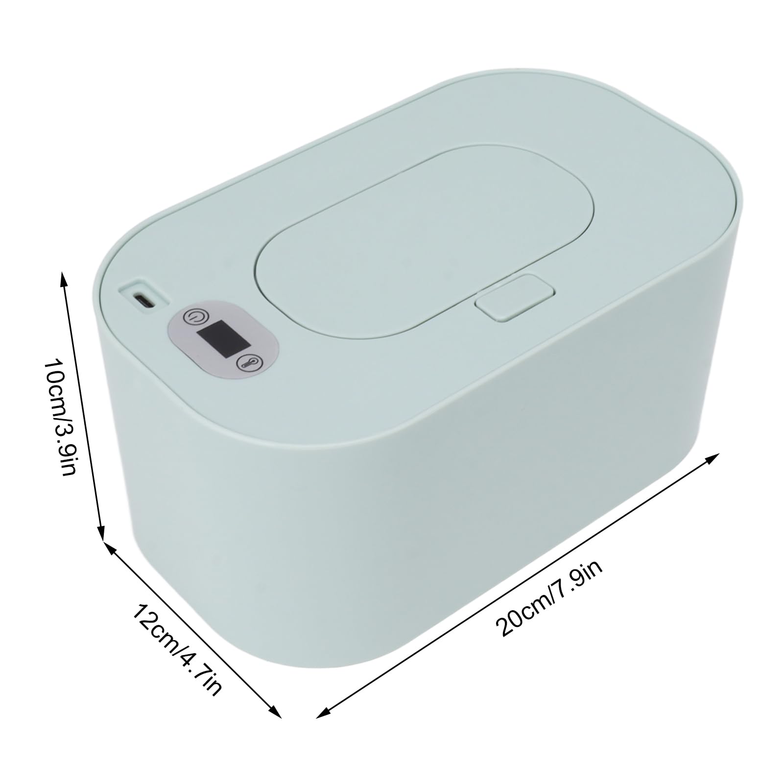 TOPINCN Baby Wipes Warmer & Dispenser - USB-Powered Thermostat Heating Box for Home & Car, Soft Green - Perfect for Diaper Changes, Travel & On-the-Go Baby Care