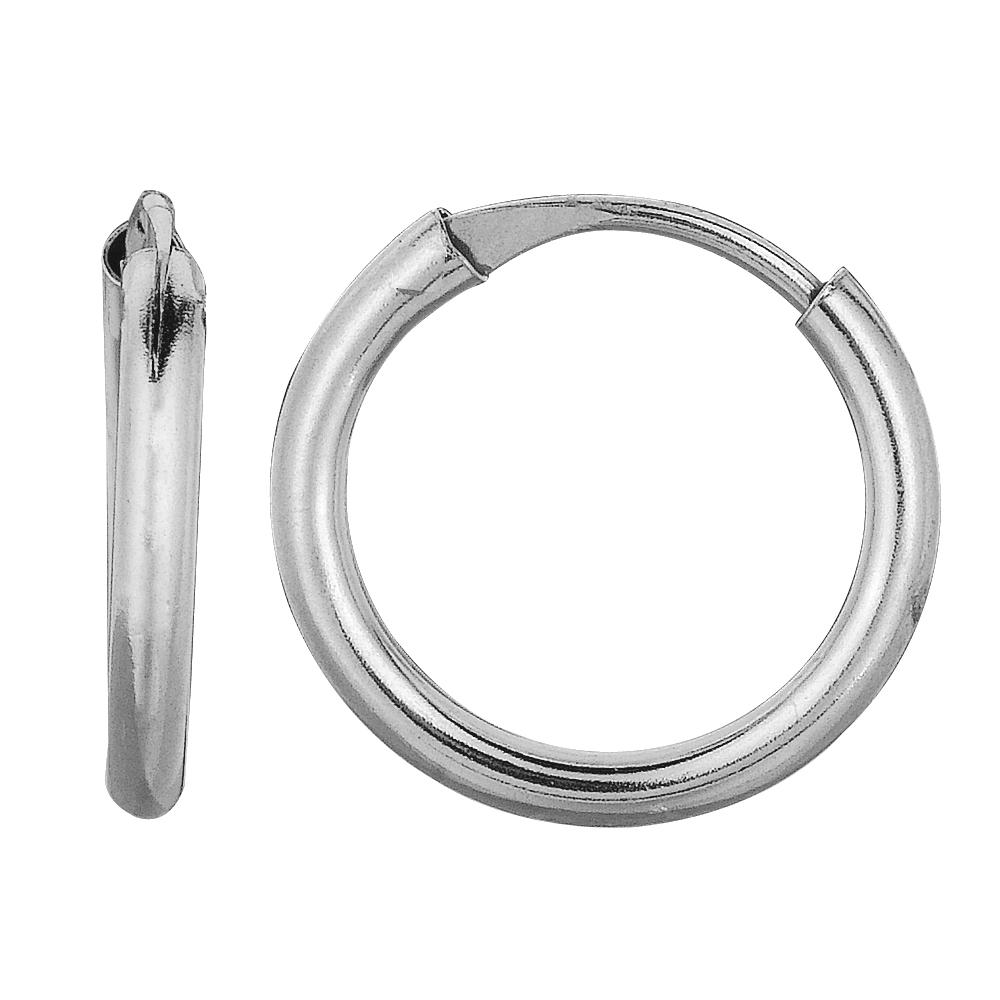 14K Gold 1x10mm Endless Hoop Earrings for Women - Minimalist Huggie Hoops for Everyday Wear, Gift Giving & Special Occasions