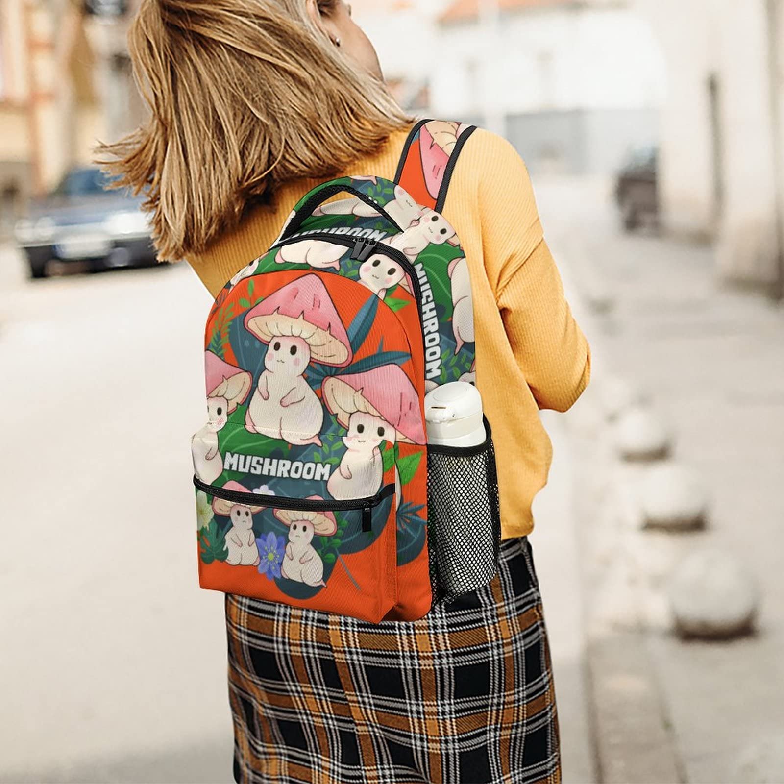 Fashion Mushroom Backpack for School, Travel & Laptop - Men, Women, Teens