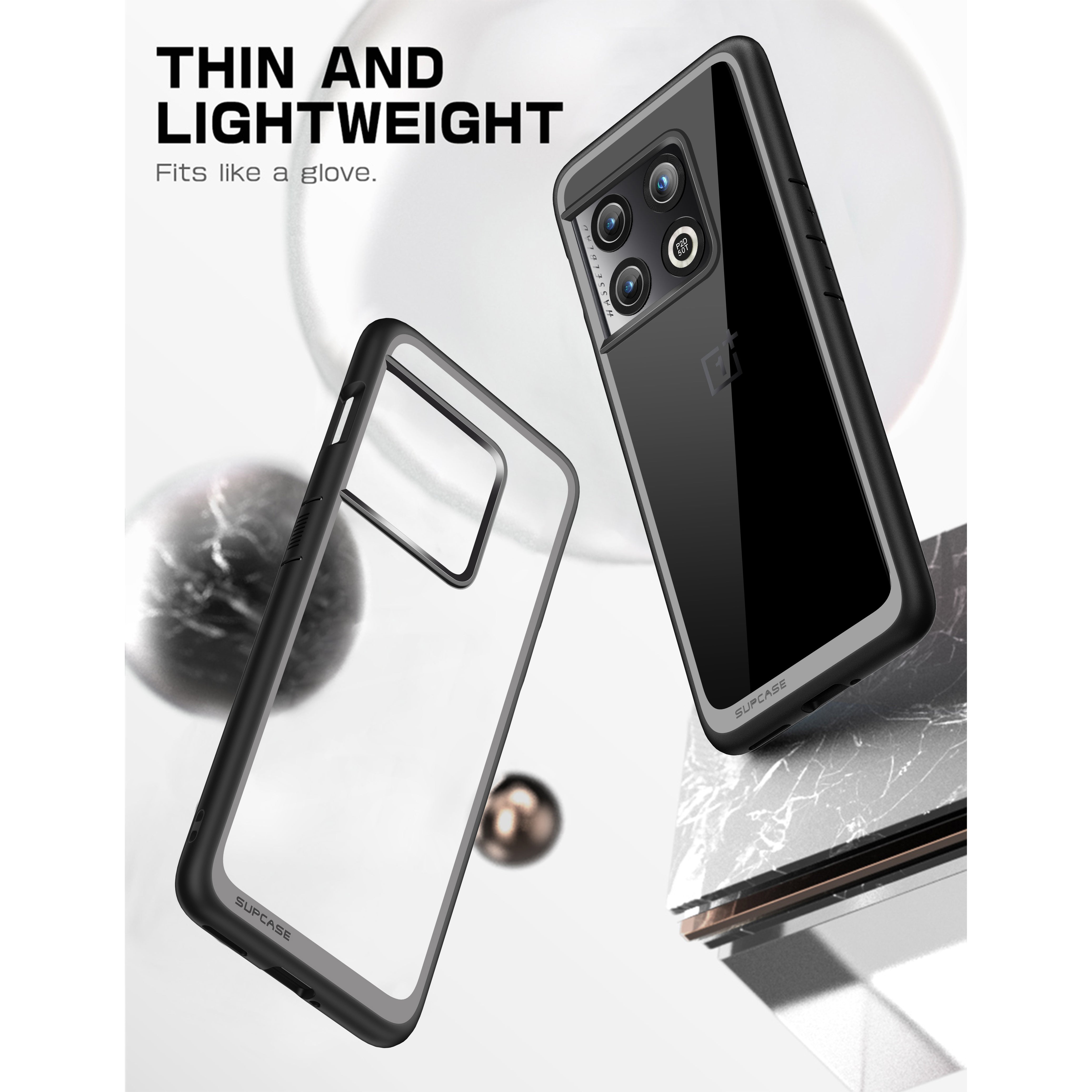 OnePlus 10 Pro Case - Unicorn Beetle STYLE Slim Clear Black Protective Cover - Shockproof & Scratch Resistant for OnePlus 10 Pro Smartphone - Perfect for Work, Travel & Outdoor Activities
