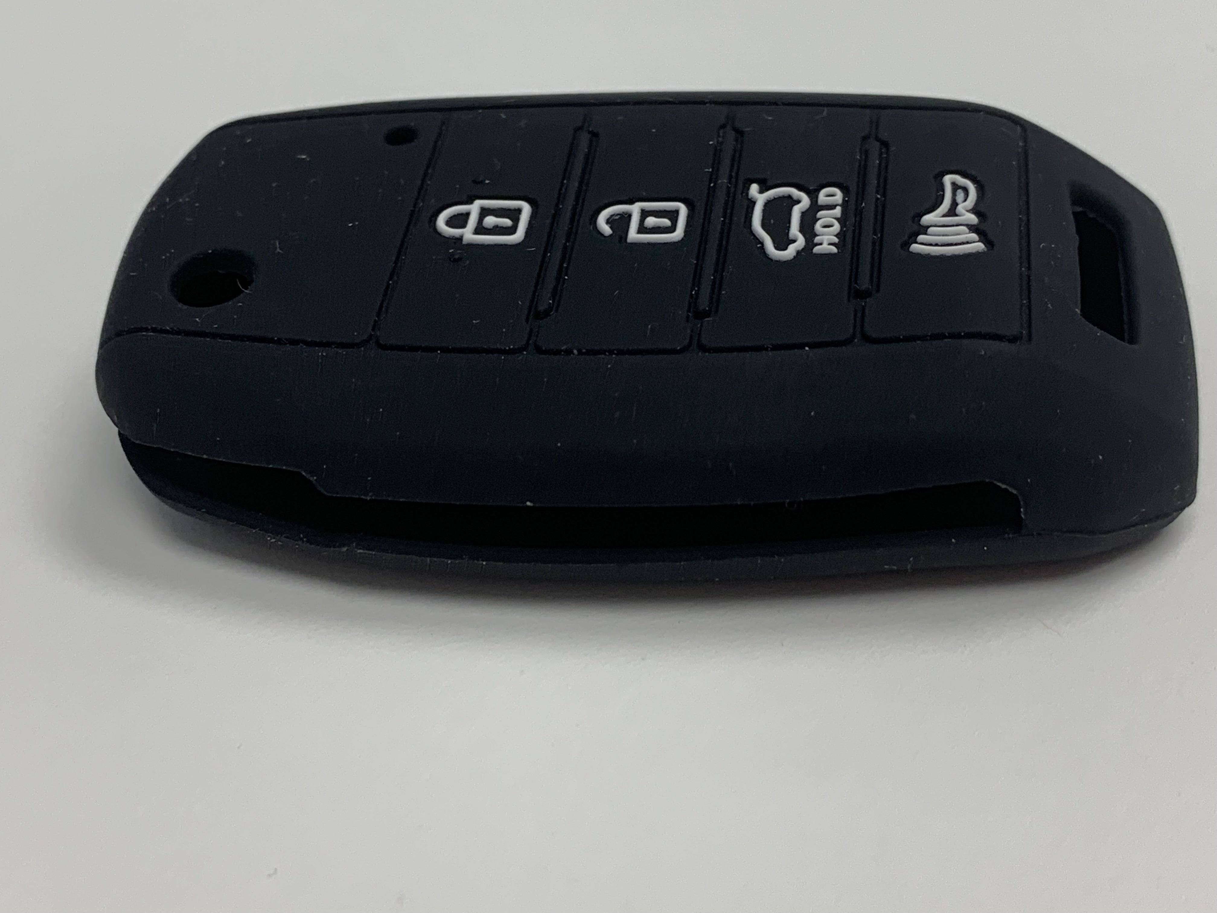 Premium Silicone Rubber Key Fob Cover Case for Kia Sedona, Optima, Sportage, Sorento, Soul, Forte - 4 Button Remote Key Protector - Durable & Anti-Scratch Design for Everyday Use