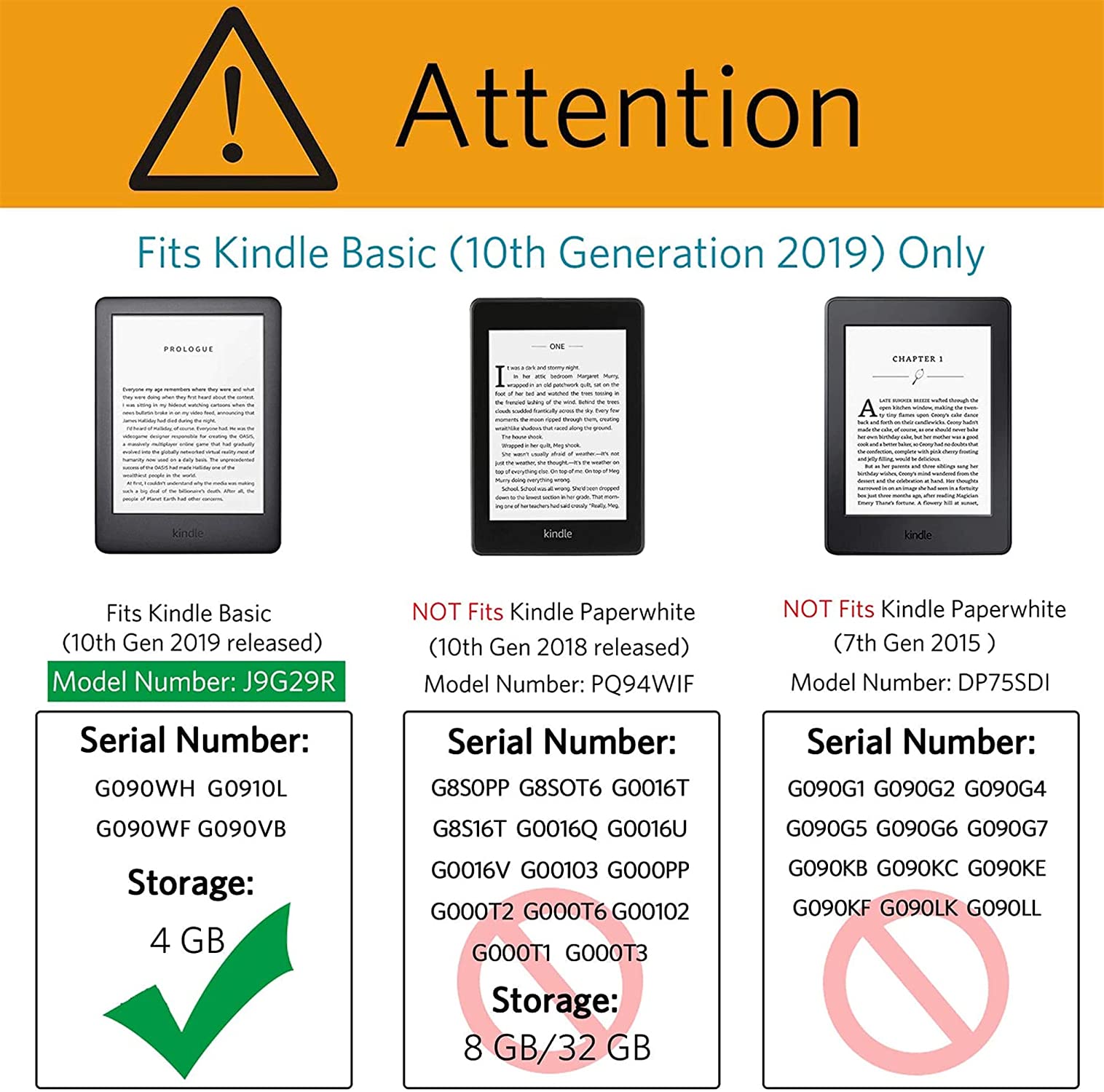 Premium 6 Inch Kindle Paperwhite Case (Compatible with 10th Generation 2018 Model PQ94WIF) - Durable Waterproof Cover with Auto Wake/Sleep Function - Perfect for Reading at Home, Travel & Outdoor Adventures