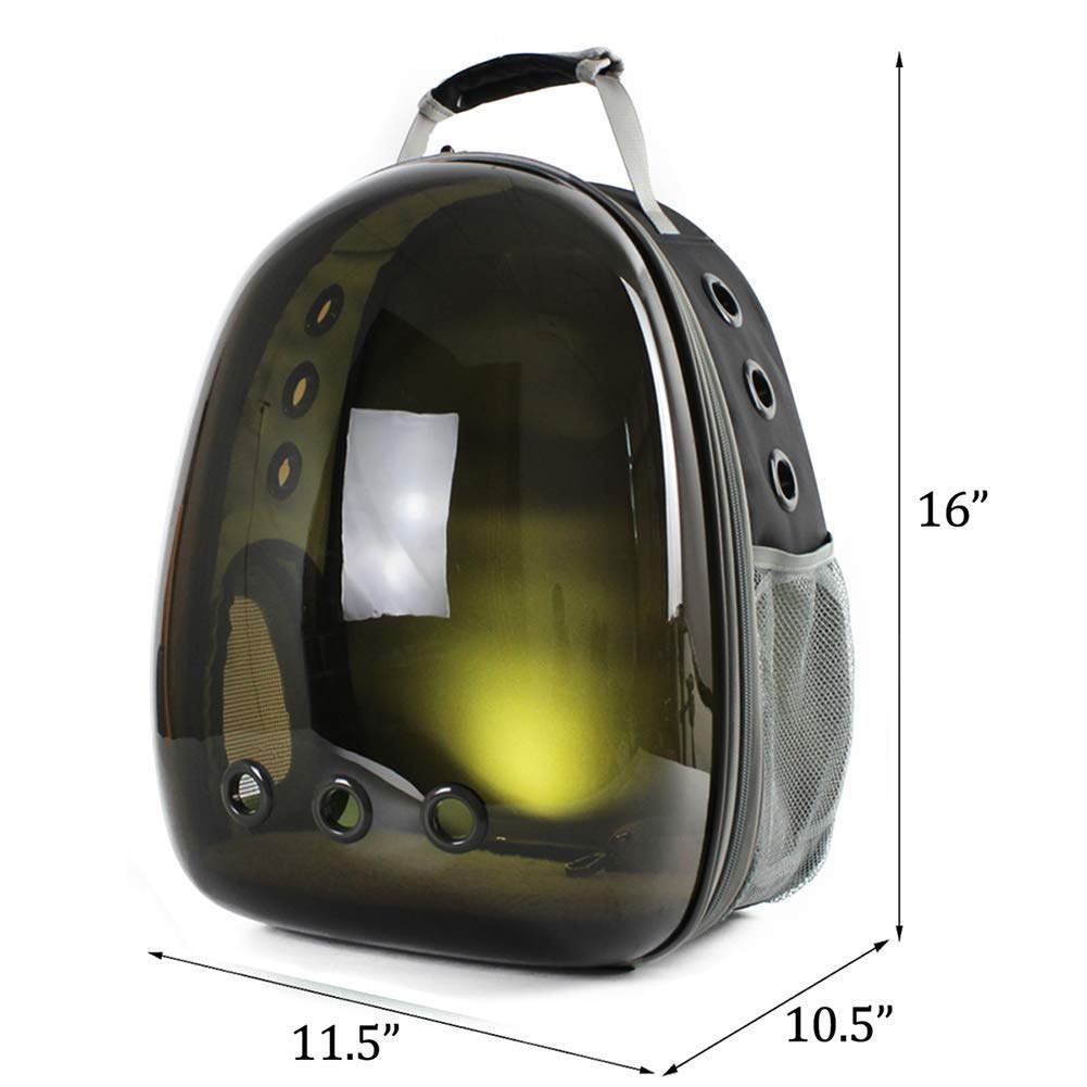 Ulalaza Cat Carrier Backpack - Large Pet Travel Backpack for Cats & Dogs, Transparent Space Capsule Design for Hiking, Air Travel & Car Rides - Perfect for Vet Visits, Outdoor Adventures & Daily Commutes