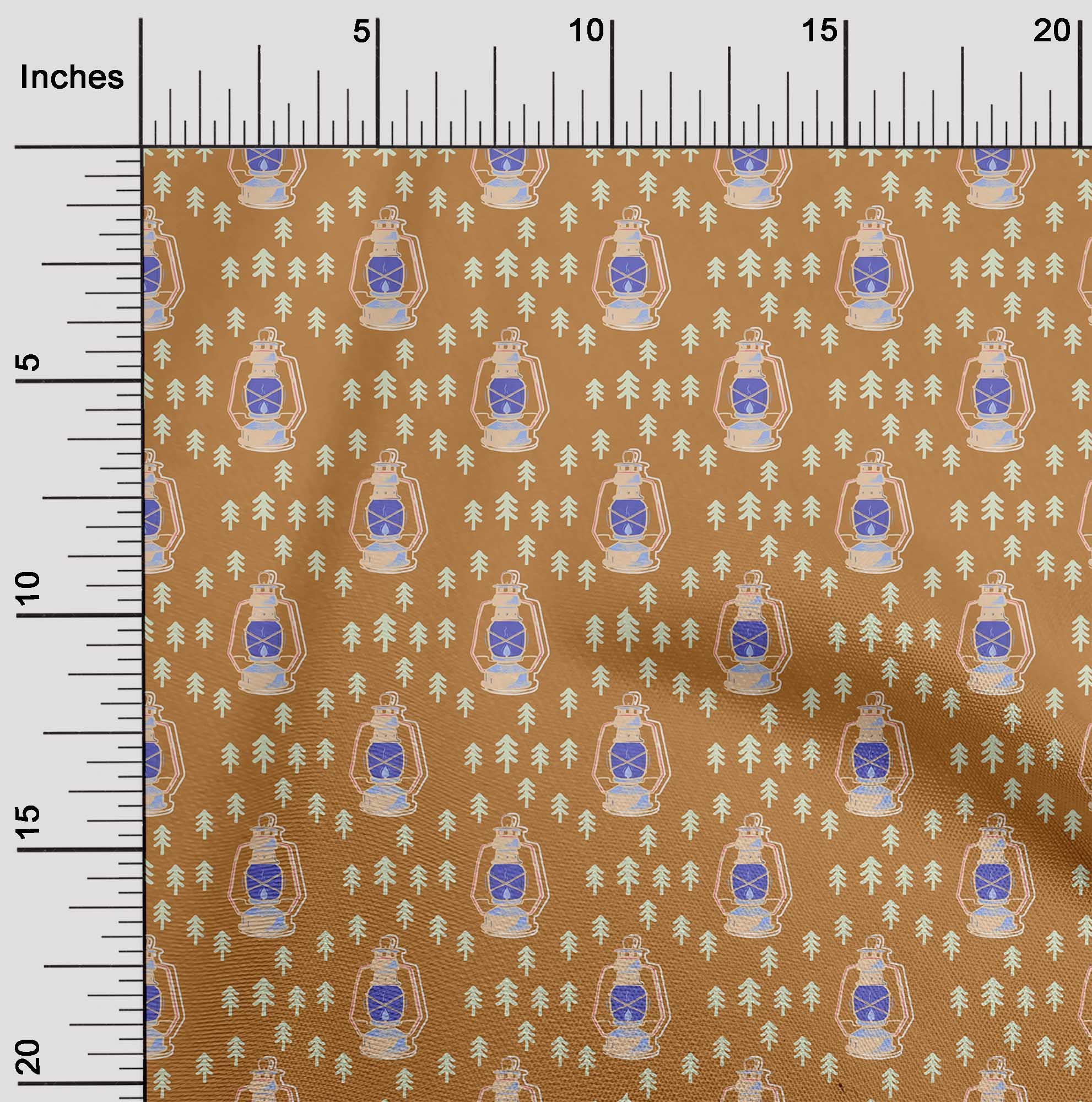 Premium Cotton Silk Blend Dark Mustard Print Fabric by the Yard - 42 Inch Wide for Halloween Lamps, Sewing Projects & Home Decor | Soft Drapery Material for Costumes, Curtains & DIY Crafts