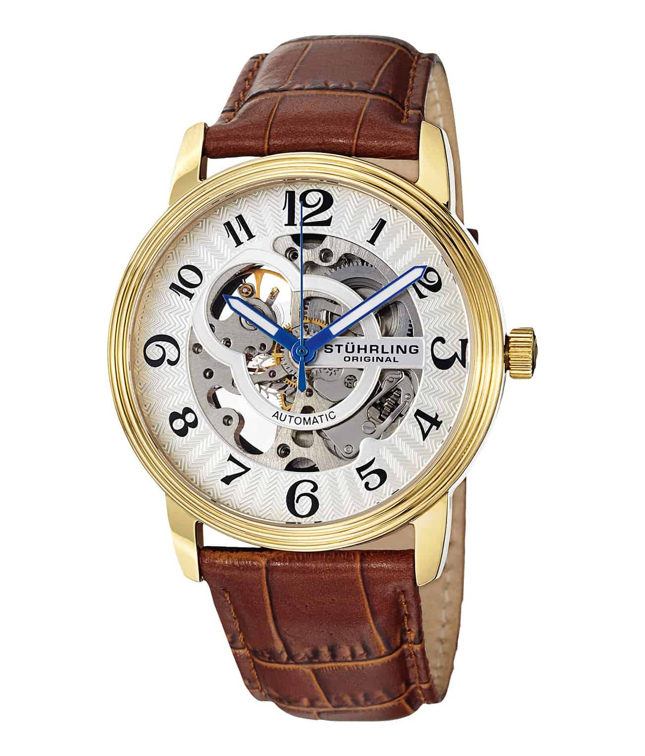 Delphi Oracle Men's Automatic Skeleton Watch 44mm - Stylish Luxury Timepiece for Business, Casual & Formal Occasions