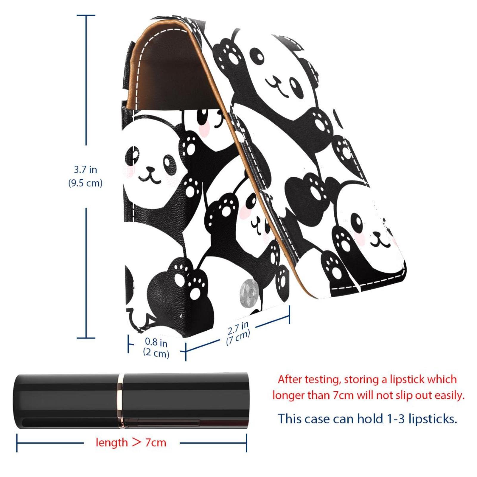 Personalized Lipstick Case - Cute Panda Design Portable Makeup Bag & Cosmetic Pouch Organizer for Women | Perfect for Travel, Daily Use & Gift Giving