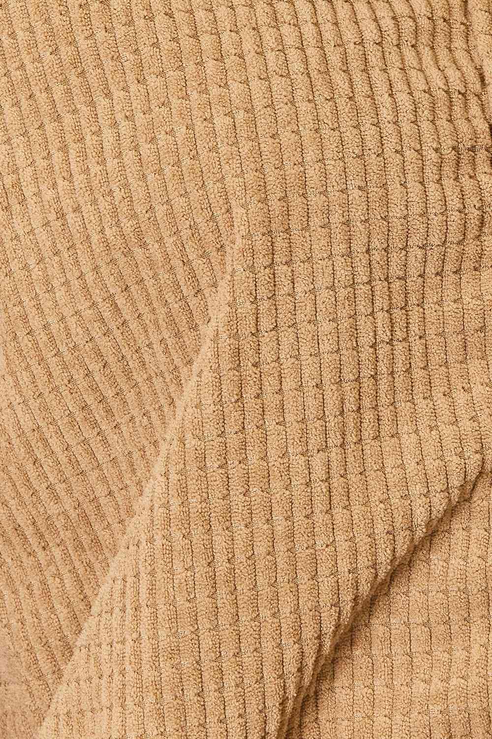 Camel Long Sleeve Dropped Shoulder Jacket for Women - Cozy Fall & Winter Outerwear - Perfect for Casual Outings, Travel & Street Style