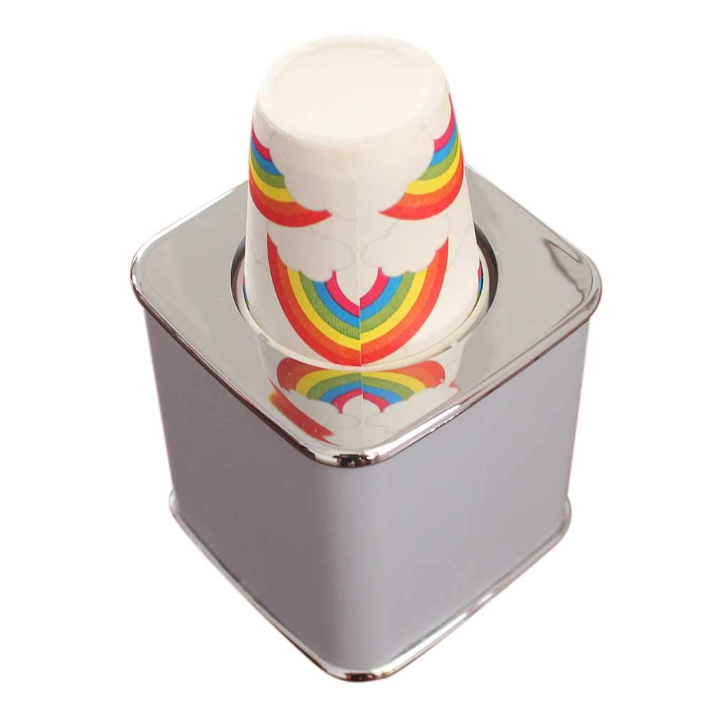 3oz Automatic Paper Cup Dispenser - Dustproof Bathroom Organizer for Home & Hotel, Durable Desktop Storage Rack (Perfect for Powder Rooms, Offices & Restaurants)