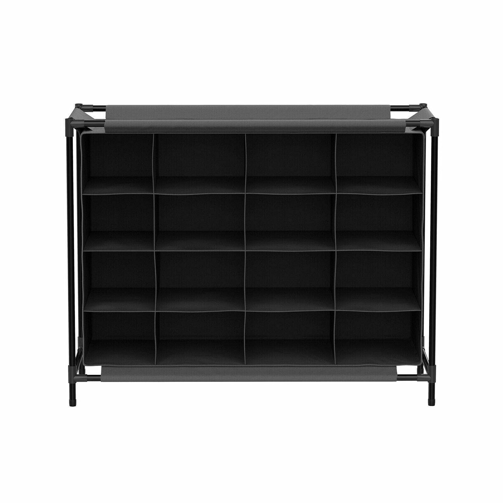 16-Cubby Space Saving Shoe Organizer Rack - Closet & Entryway Storage Shelf for Shoes, Boots & Accessories | Perfect for Hallway, Bedroom & Small Spaces