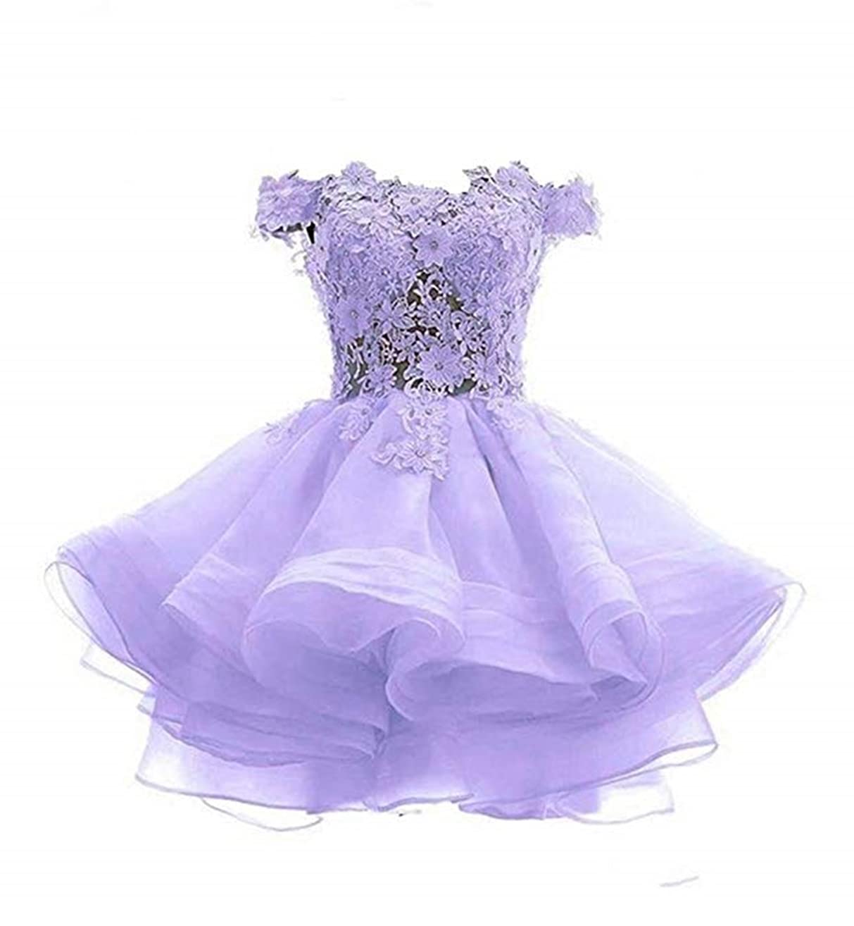 Lindo Noiva Women's Short Lace Homecoming Dress A-Line Prom Cocktail Party Gown LN112 - Elegant Formal Evening Wear for Dances, Weddings & Special Occasions