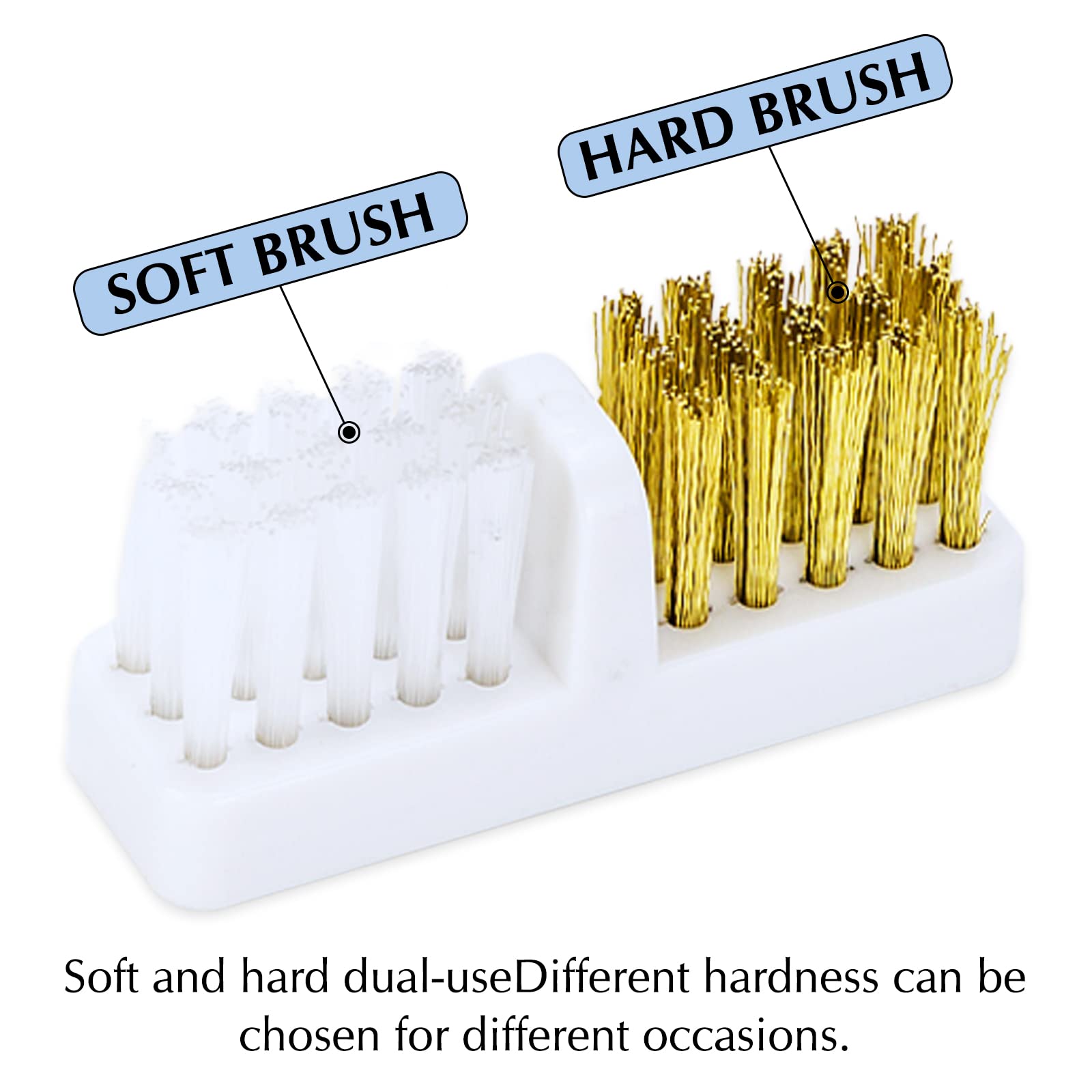 Professional Nail Drill Bits & Cuticle Cleaner Kit - Steel & Nylon Brush for Manicure & Pedicure Care