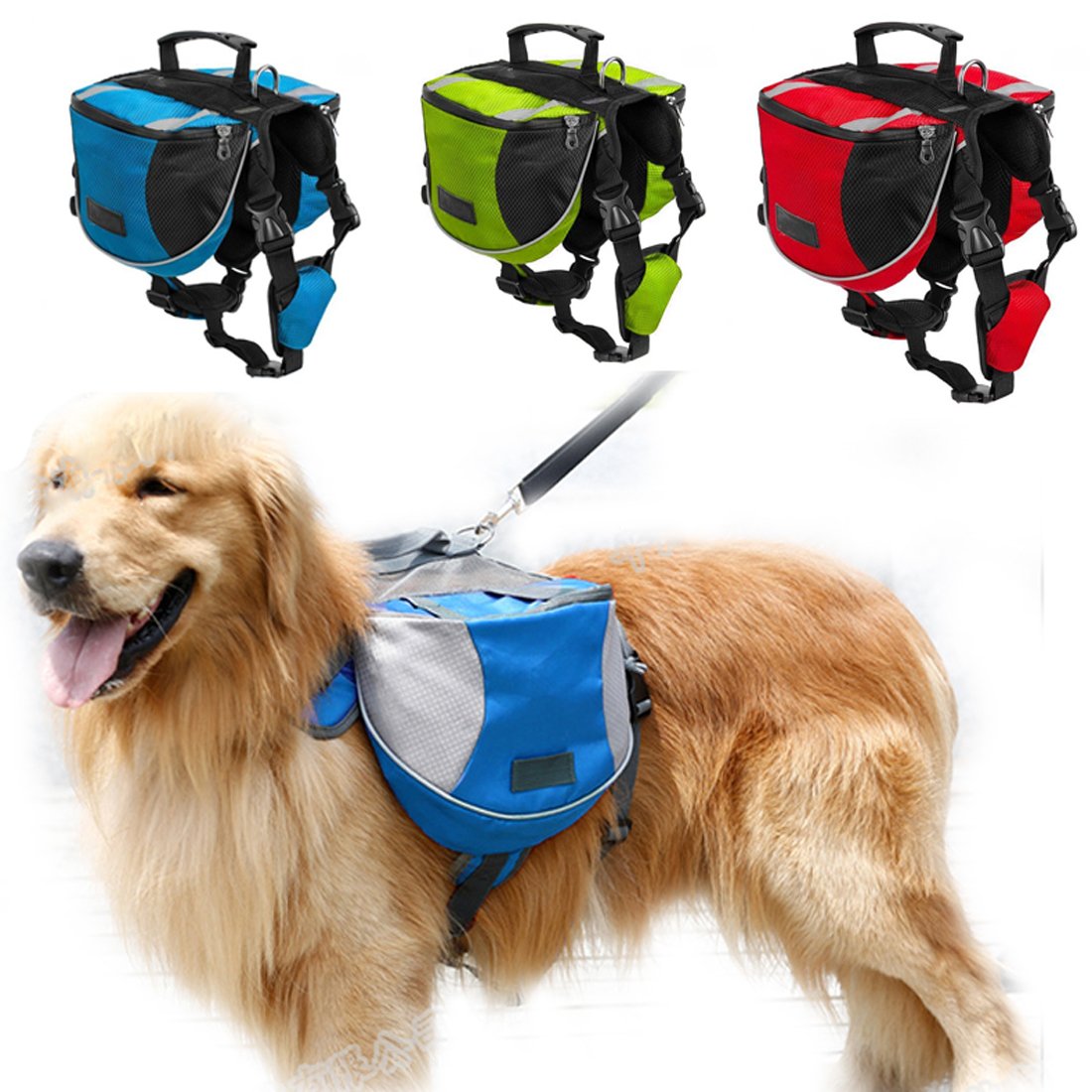 Dog Saddle Bag - Durable Hound Travel Pack for Camping & Hiking - Medium & Large Size - Perfect for Outdoor Adventures with Your Pet
