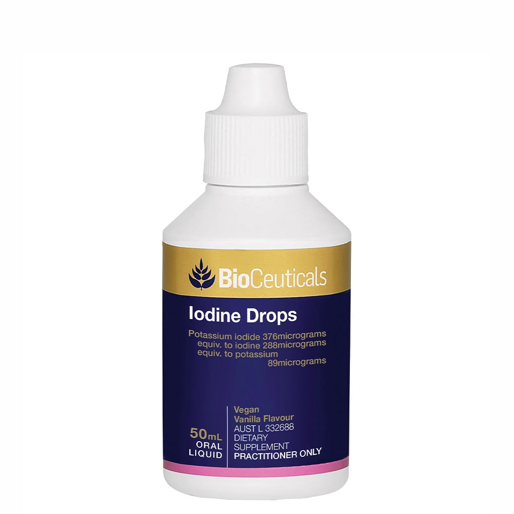 BioCeuticals Iodine Oral Drops - Premium Liquid Iodine Supplement for Thyroid Support, Metabolism & Immune Health - Ideal for Daily Wellness & Detox