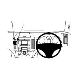 ClicOn No Holes Angled Dash Mount for Hyundai i30 (2008-2012) - Secure Phone Holder for Hands-Free Navigation & Safe Driving
