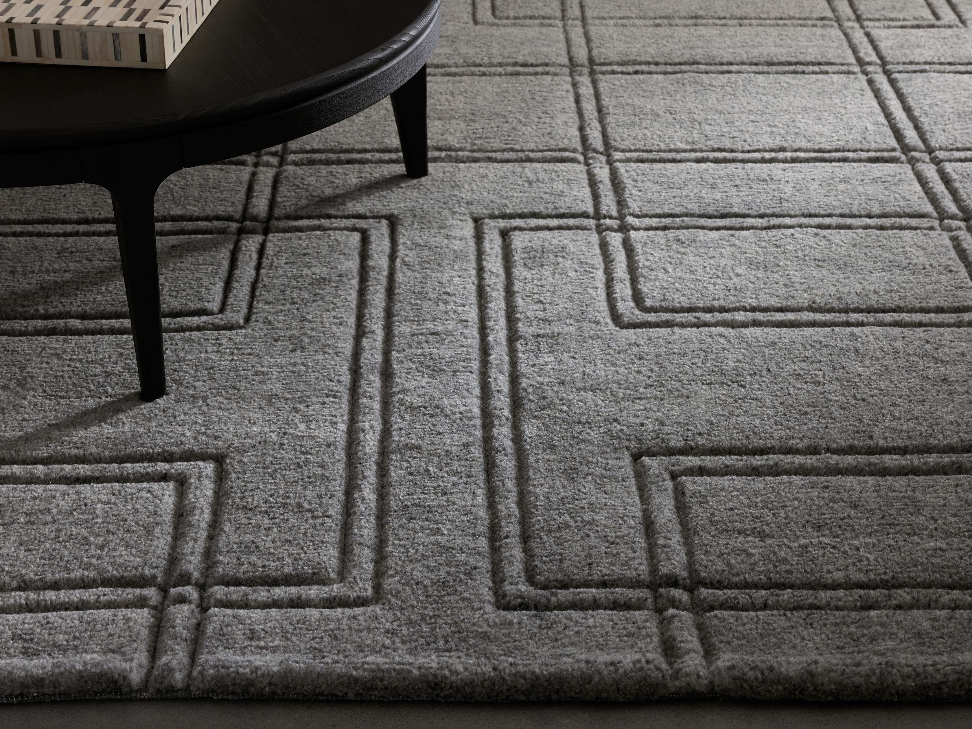 Hand Knotted Charcoal Gray Asher Rug - Soft & Durable Wool Area Rug for Living Room, Bedroom, or Office Decor