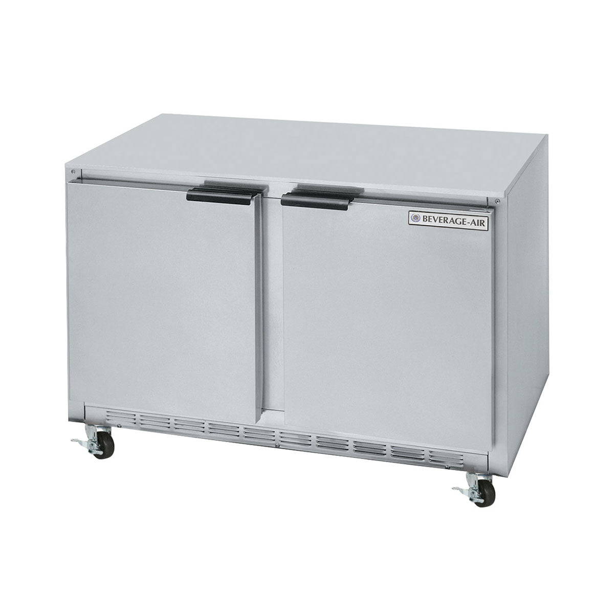 Beverage Air UCR48A 48-Inch 2-Door Undercounter Refrigerator - Commercial Grade Solid Door Cooler for Bars, Restaurants & Home Use - Perfect for Storing Beverages, Food & Perishables