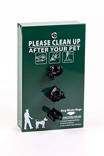 Eco-Friendly Low Profile Dog Waste Station with Universal Fit Roll Bag System - Includes 400 Waste Bags & 25 Can Liners - Best Selling Pet Waste Solution (500K+ Sold in USA) - Perfect for Parks, Backyards & Community Areas (Green)