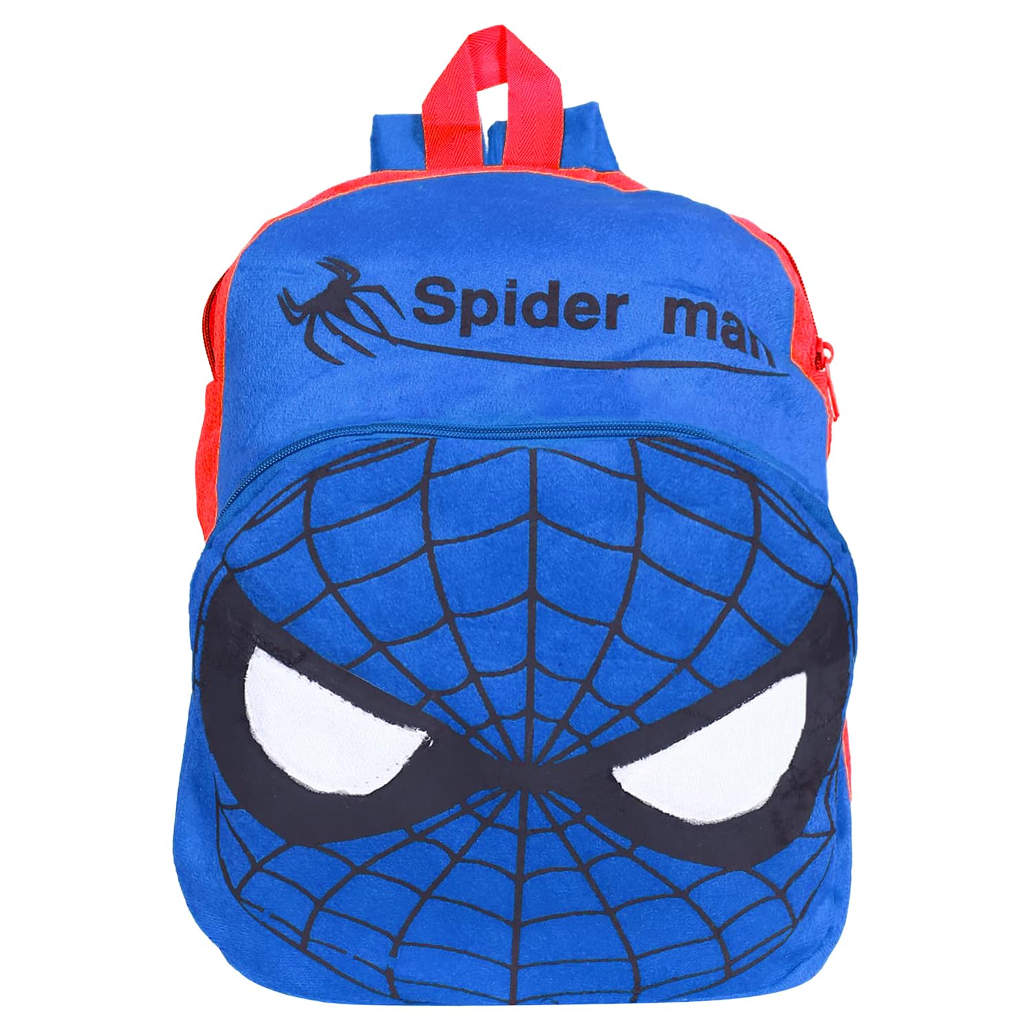 Marvel Spider-Man Kids School Backpack - Velvet Bookbag for Boys & Girls, Single Compartment Student Backpack (Blue) - Perfect for School, Travel & Daily Use