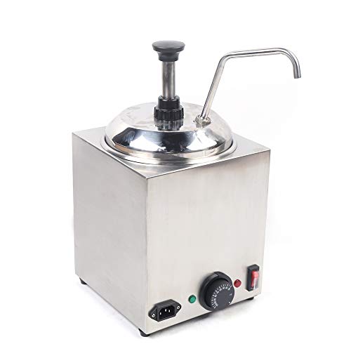 Professional 110V 2.5L Electric Cheese Warmer Dispenser with Heated Pump - Perfect for Melting Fudge, Cheese & Caramel - Ideal for Restaurants, Cafes & Home Kitchens