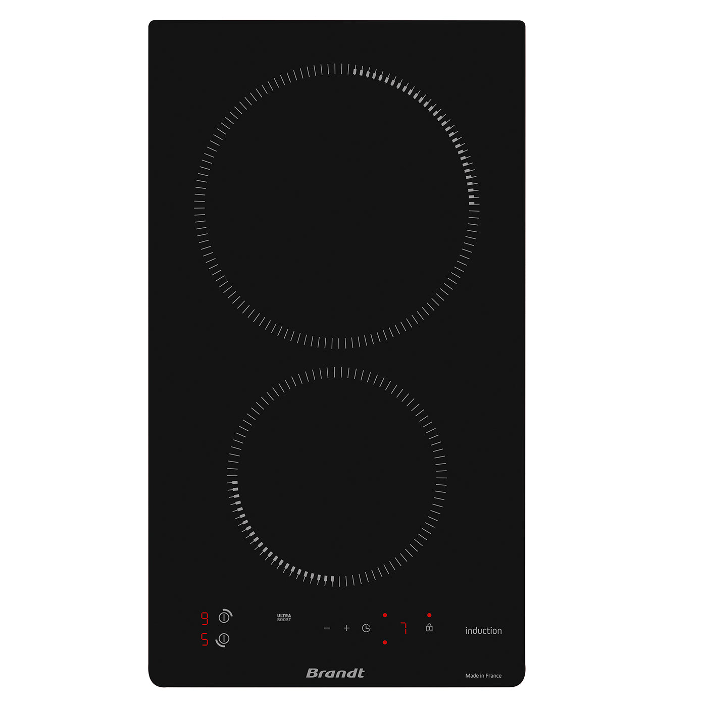 BPI1621UB 30CM 2-Zone Induction Cooktop - Fast Heating Electric Stove for Kitchen, Perfect for Small Spaces & Apartments