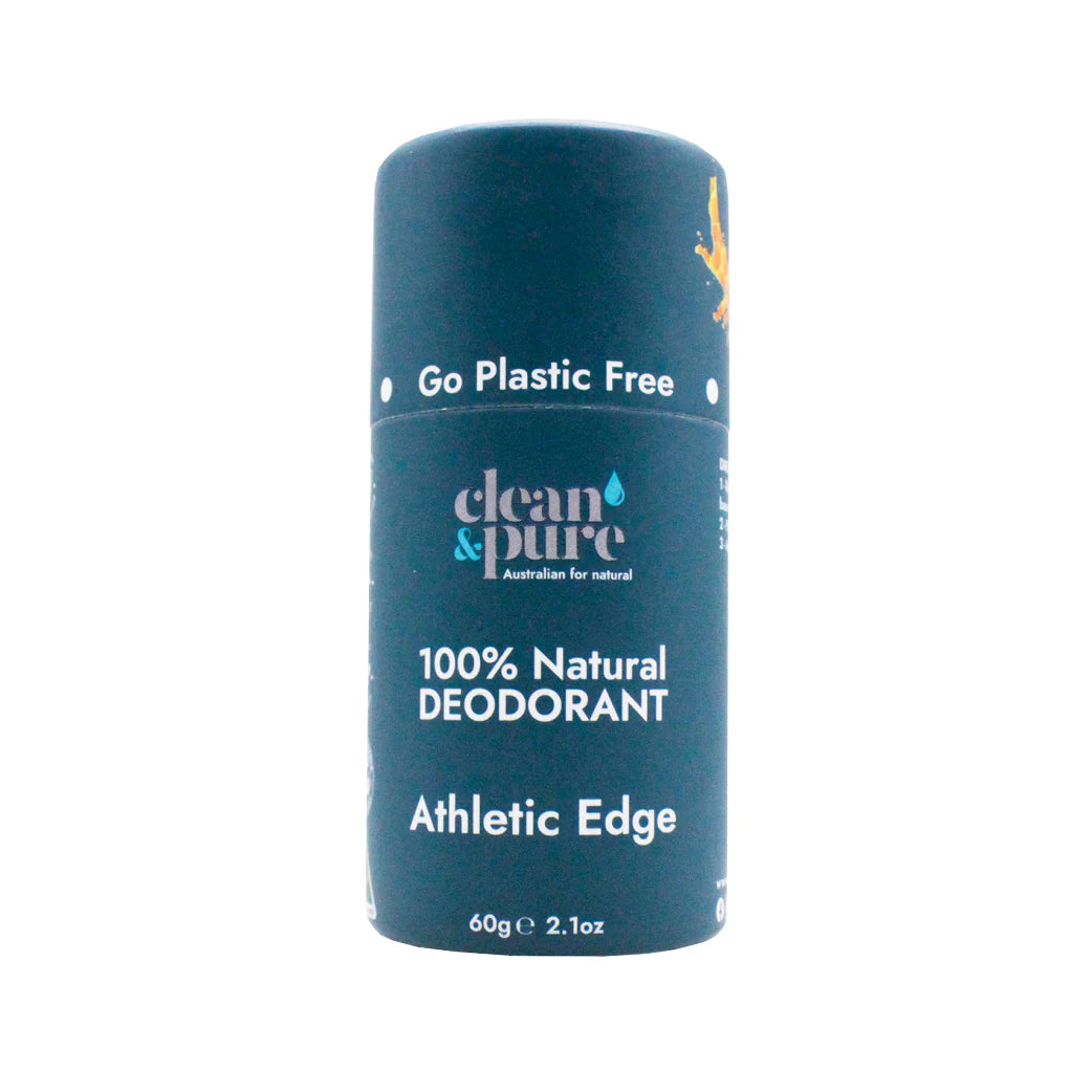 Clean & Pure Athletic Edge Natural Deodorant for Men & Women - Aluminum-Free, Long-Lasting Odor Protection for Gym, Workouts & Active Lifestyle